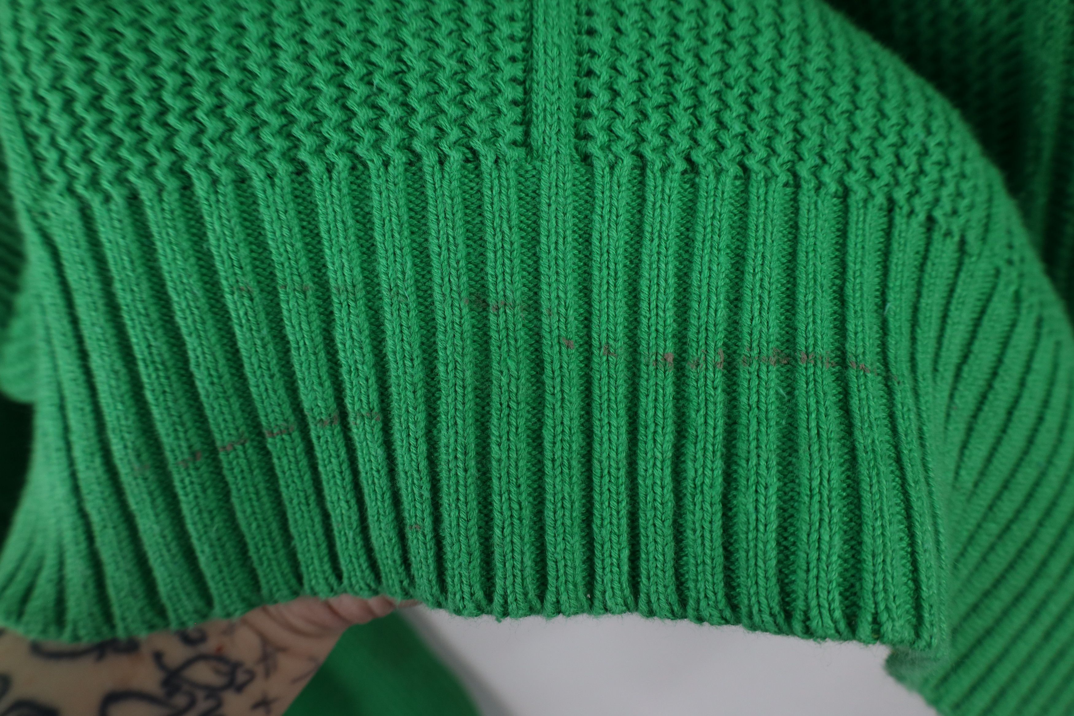 Vintage Vintage 90s Streetwear Heavyweight Cotton Knit Sweater Green Size US M / EU 48-50 / 2 - 10 Thumbnail