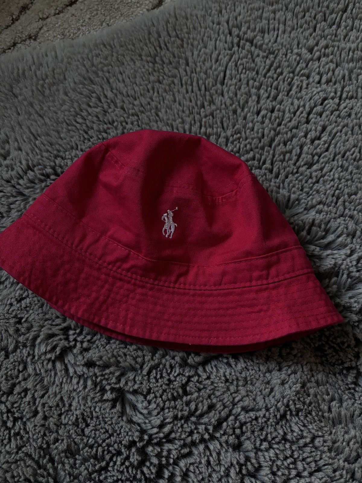 Polo Ralph Lauren × Vintage Polo Ralph Lauren vintage red bucket hat size S Size ONE SIZE - 3 Thumbnail