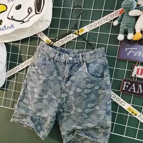Japanese Brand Kahori x Riho Flower denim shorts embroidered pants Size US 28 / EU 44 - 7 Thumbnail
