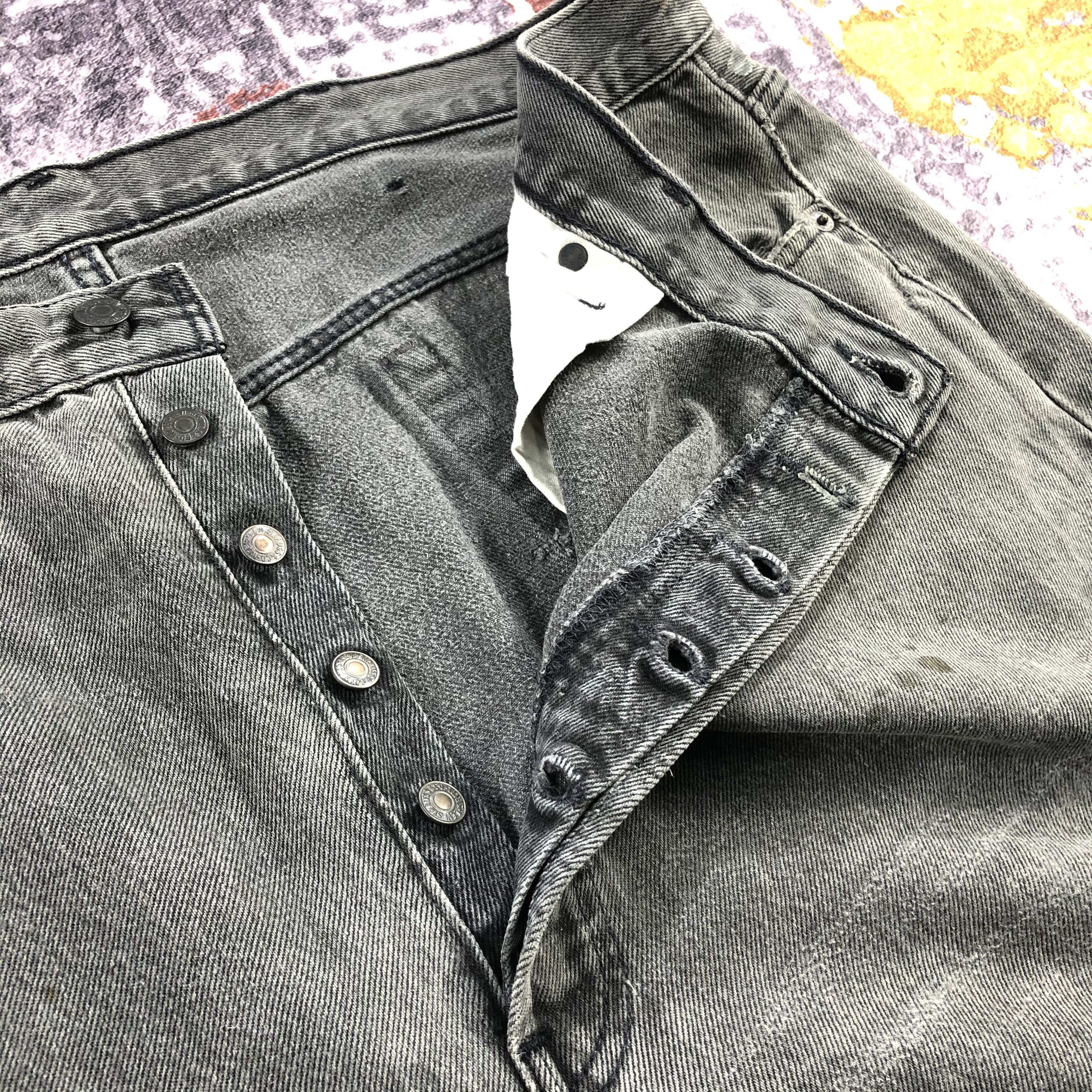Levi's Vintage 90s Levis 501 Faded Black Jeans-JM2541 Size US 42 / EU 58 - 15 Thumbnail