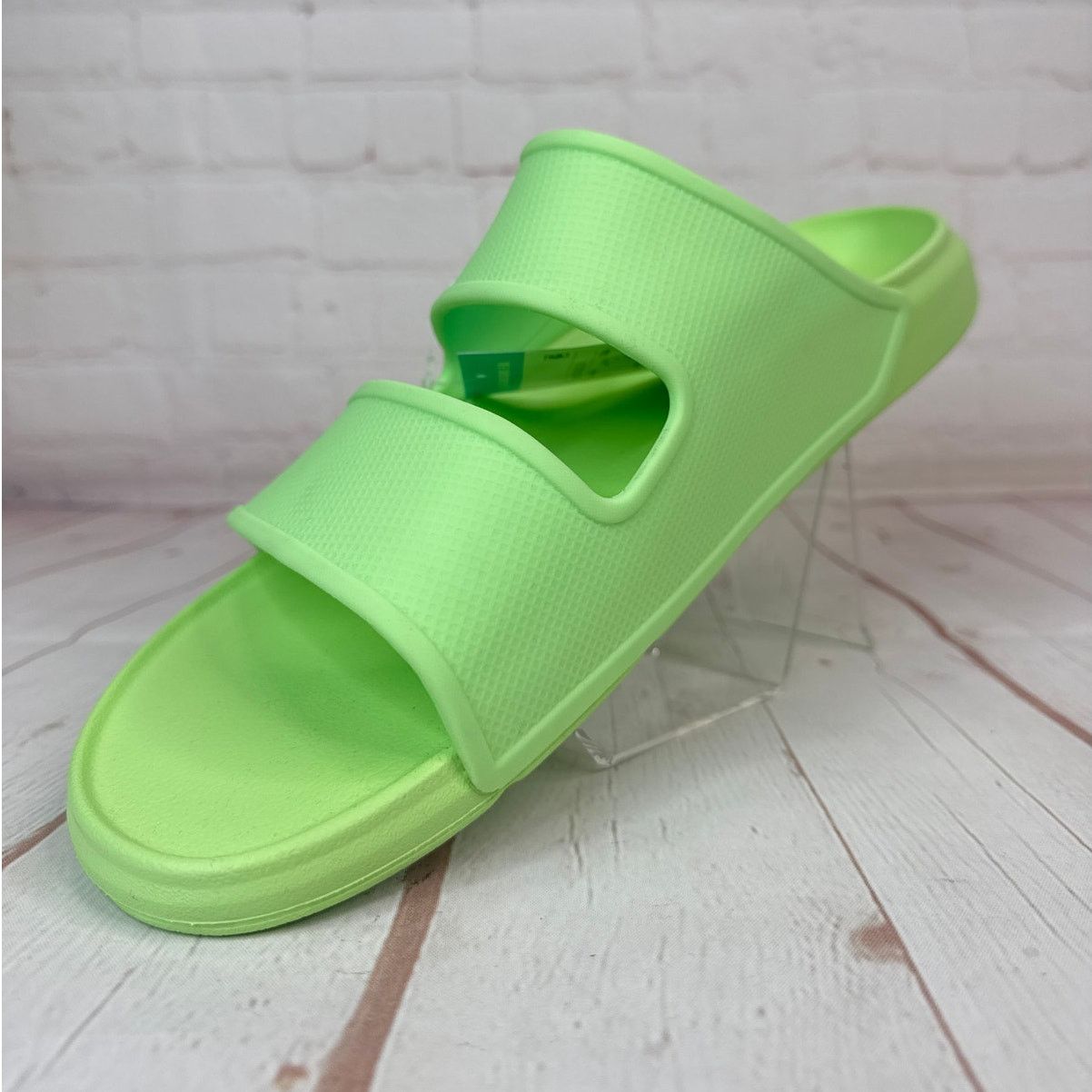 REEF Reef Oasis Double Up Lime Cushioned Water Friendly Slides Size US 13 / EU 46 - 4 Thumbnail