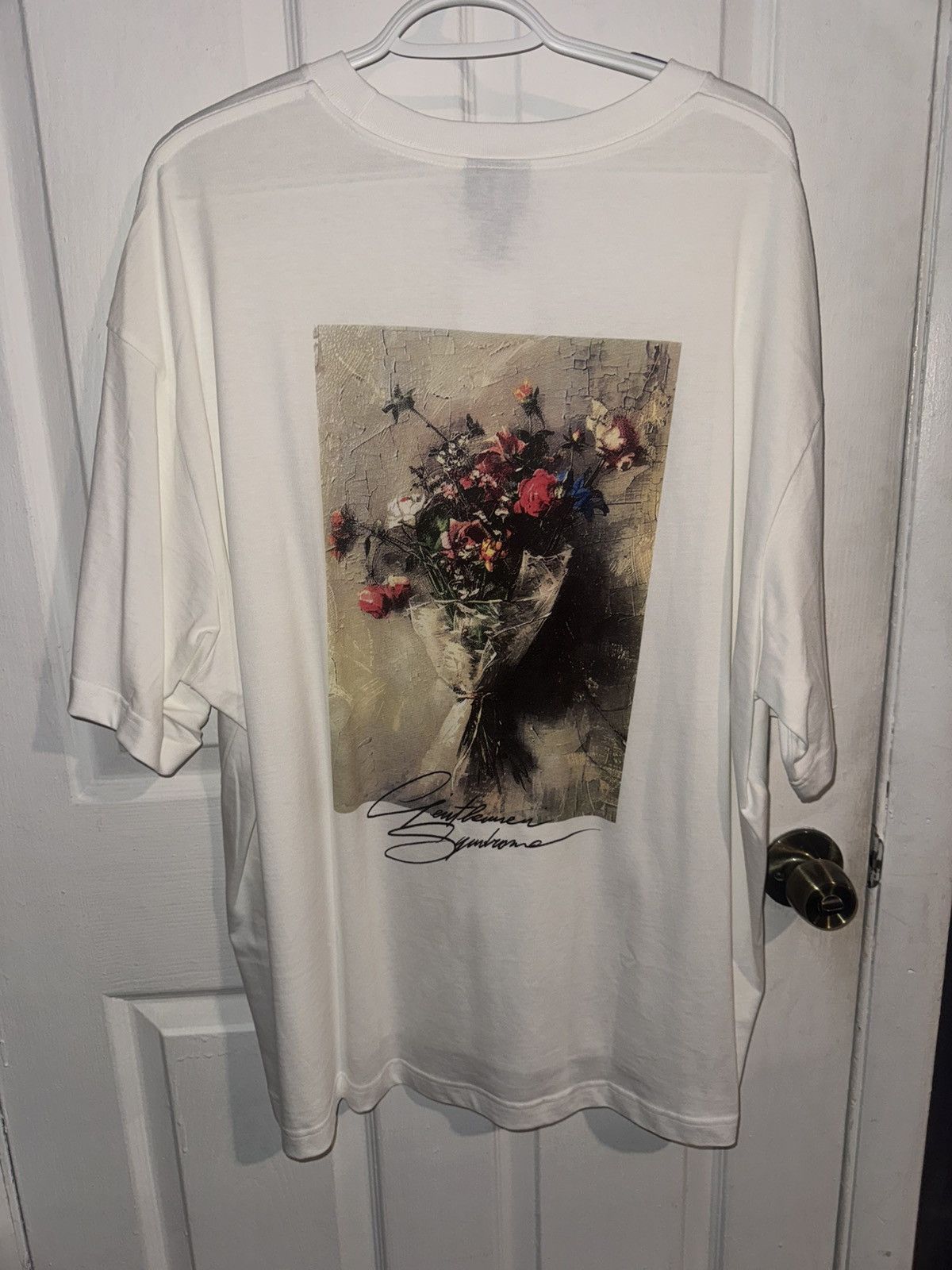 H&M H&M White Floral T Shirt Size US XXL / EU 58 / 5 - 2 Thumbnail