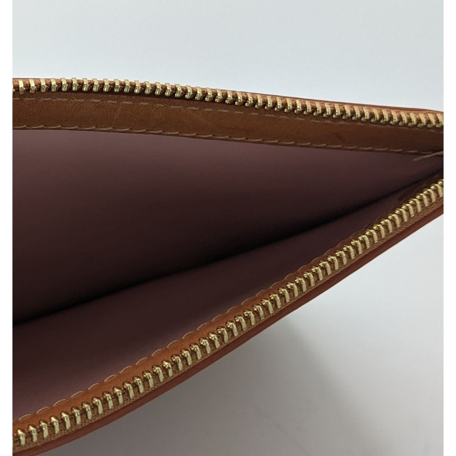 Mansur Gavriel Mansur Gavriel Leather Clutch 8x5 Tan Minimalist Zip Pouch Size ONE SIZE - 6 Thumbnail