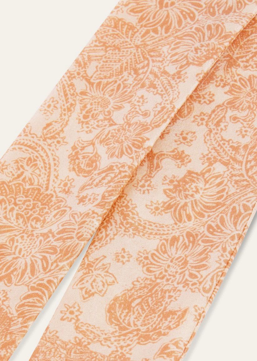 Loro Piana o1srvl11e0325 FAN9388 Size: OS / Scarf in Ivory & Orange Size ONE SIZE - 3 Thumbnail