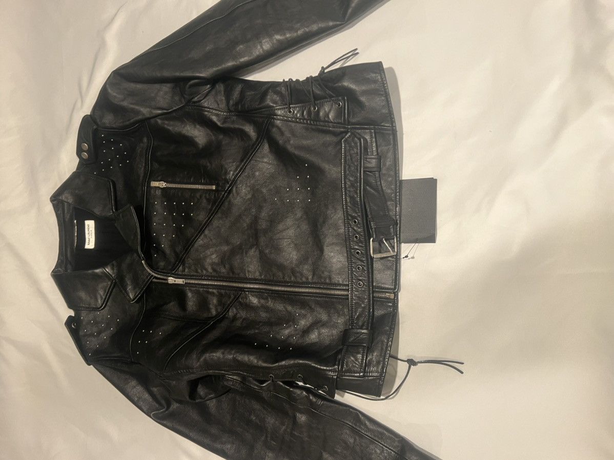 Saint Laurent Paris Saint laurent mens leather jacket. 54/44. $6500 Size US L / EU 52-54 / 3 - 6 Thumbnail