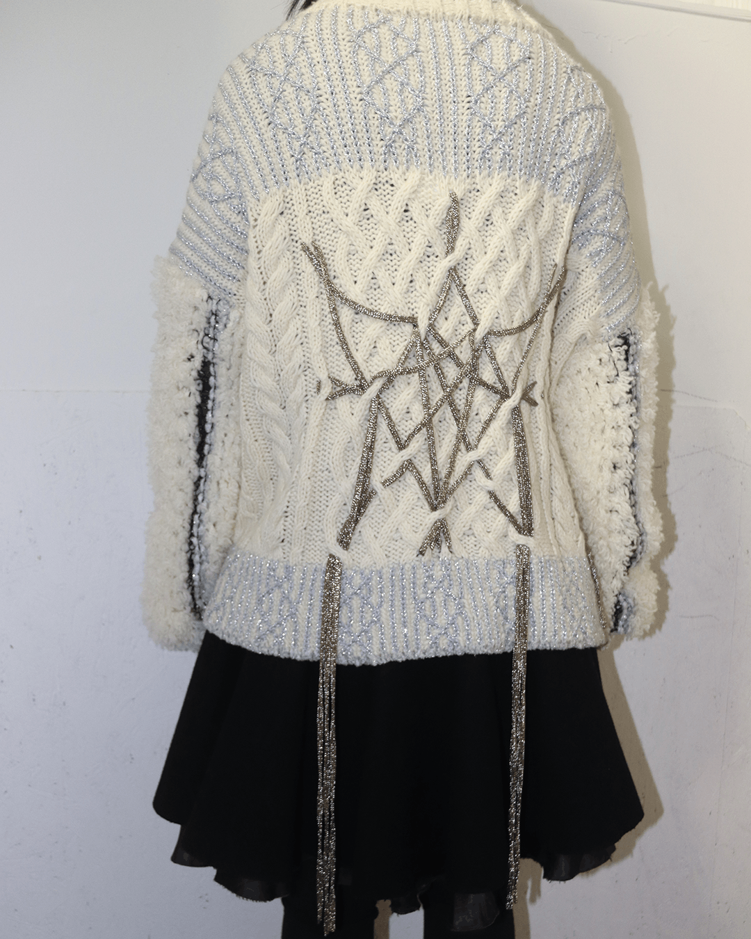 Japanese Brand Rurumu: AW21 String Detail Glitter Thread Cardigan Size ONE SIZE - 4 Thumbnail
