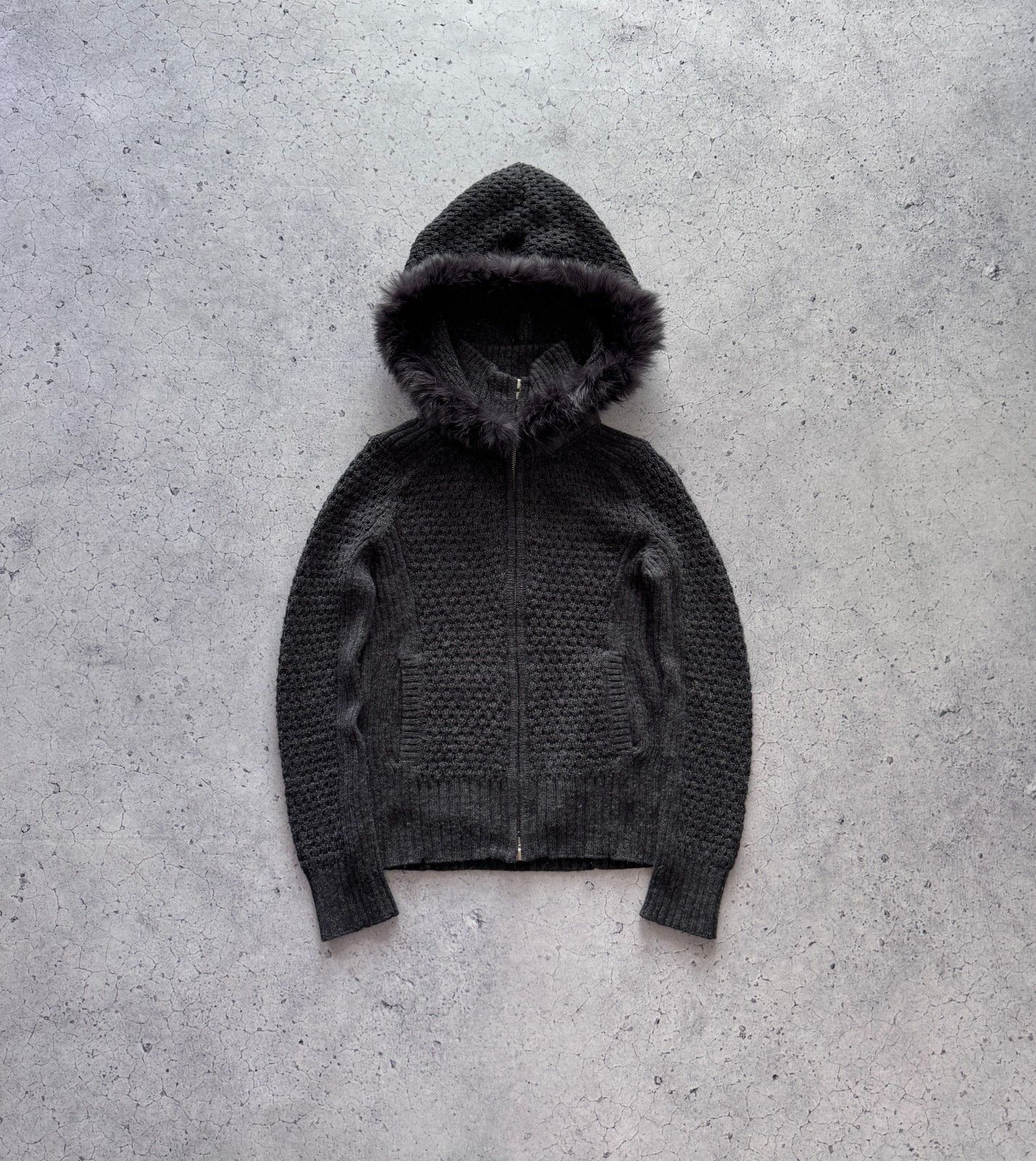 Japanese Brand Coup De Chance Knit Zip Hoodie Fur Hysteric Glamour Style Size S / US 4 / IT 40 - 1 Thumbnail