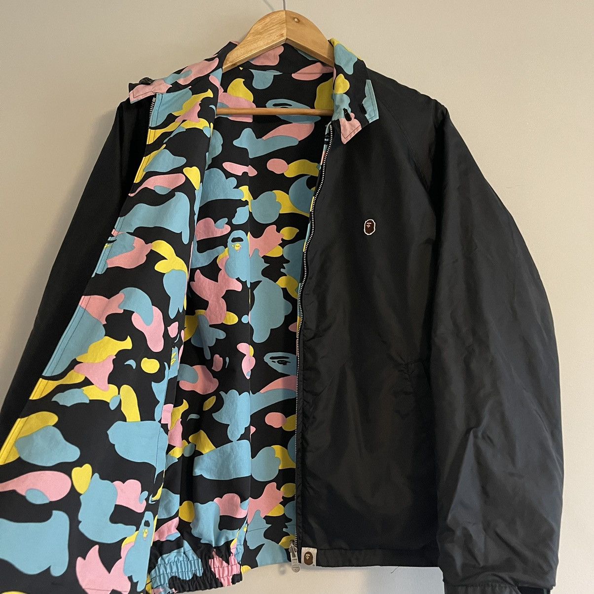 Bape OG Bape Black Cotton Candy Camo Reversible Windbreaker Coach