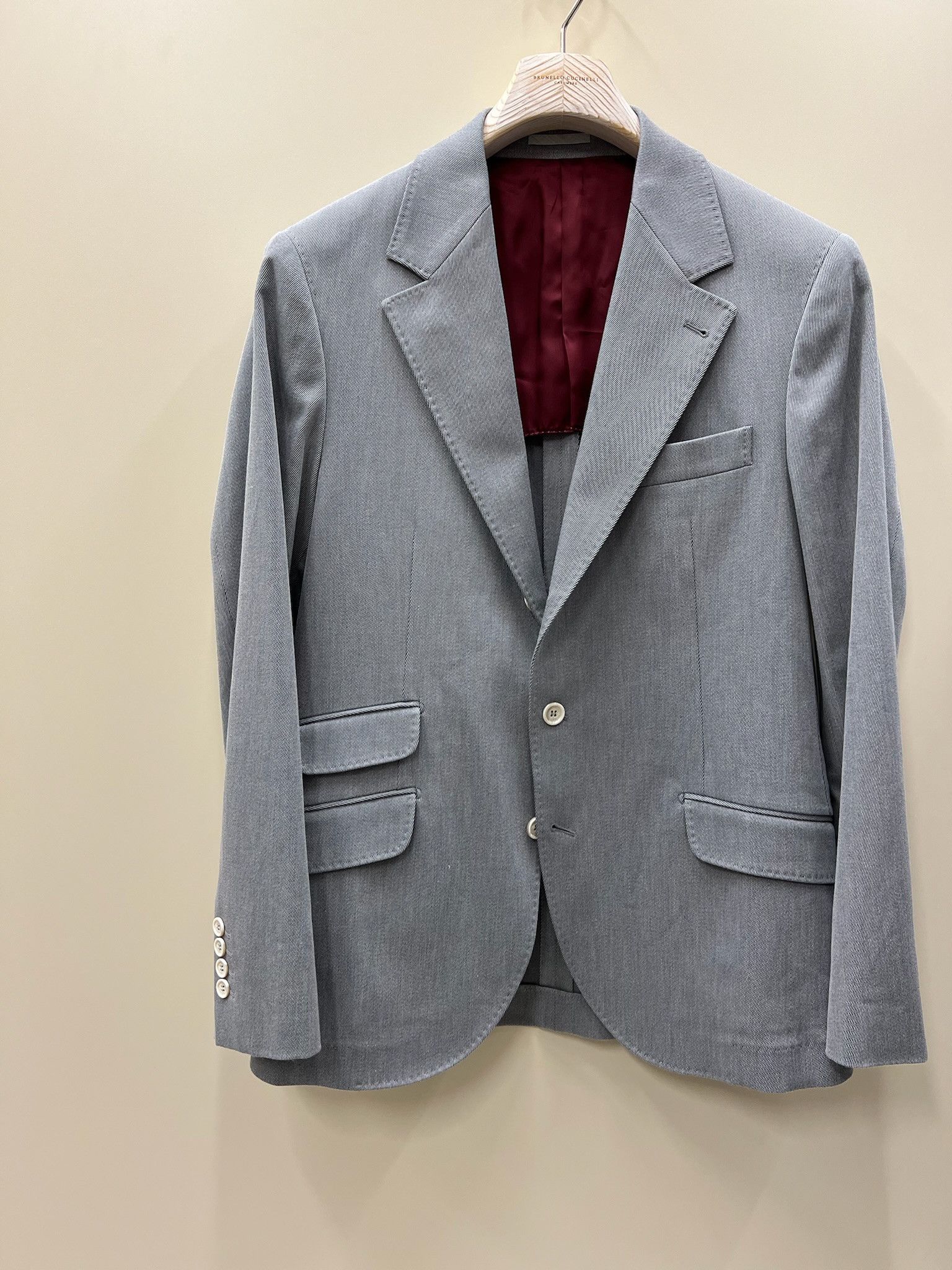 Brunello Cucinelli o1w1db10125 Suit Type Jacket in Grey Size US M / EU 48-50 / 2 - 1 Thumbnail