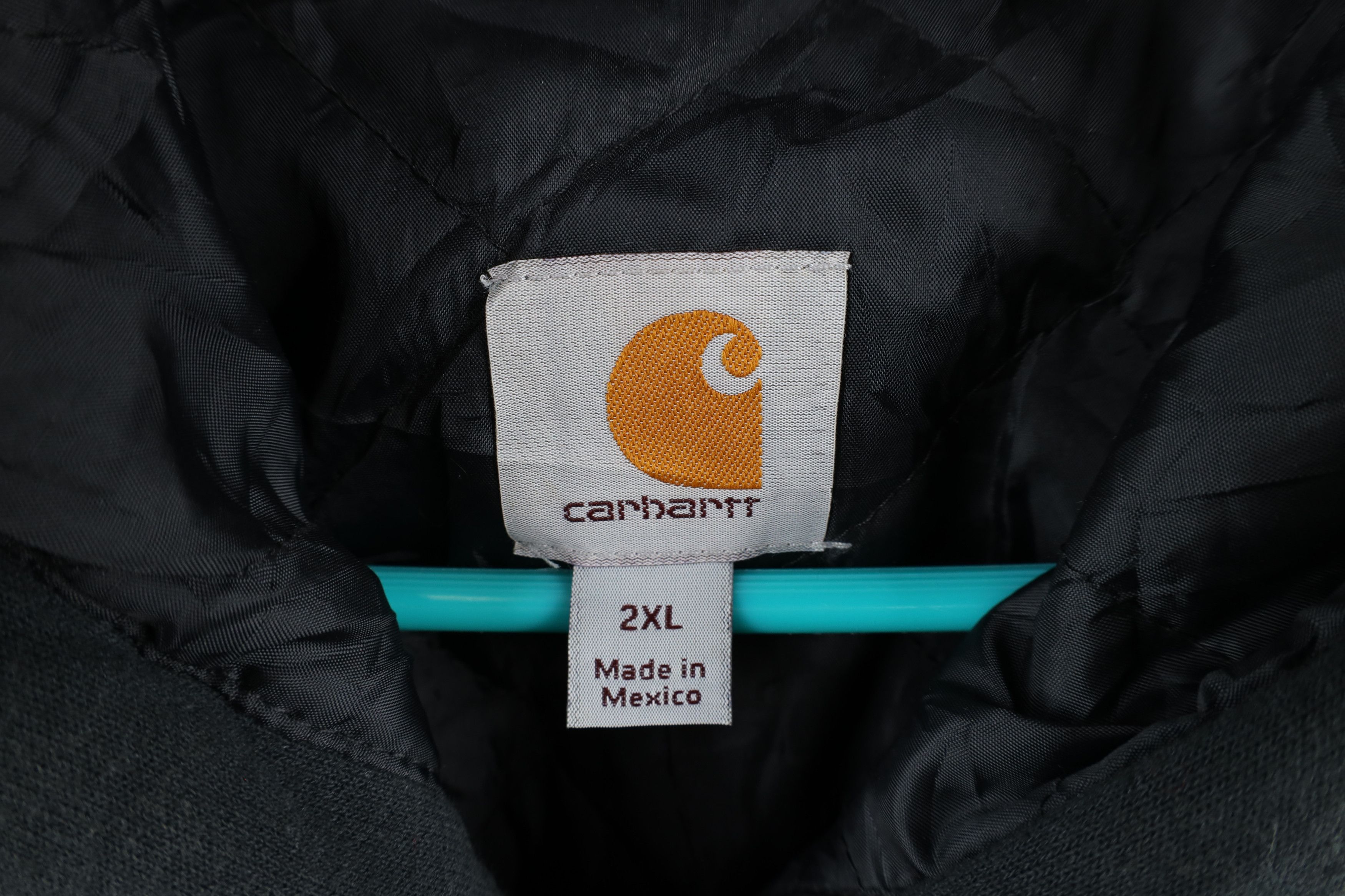 Carhartt × Vintage Vintage Carhartt Quilt Lined Full Zip Hoodie Jacket Black Size US XXL / EU 58 / 5 - 9 Thumbnail
