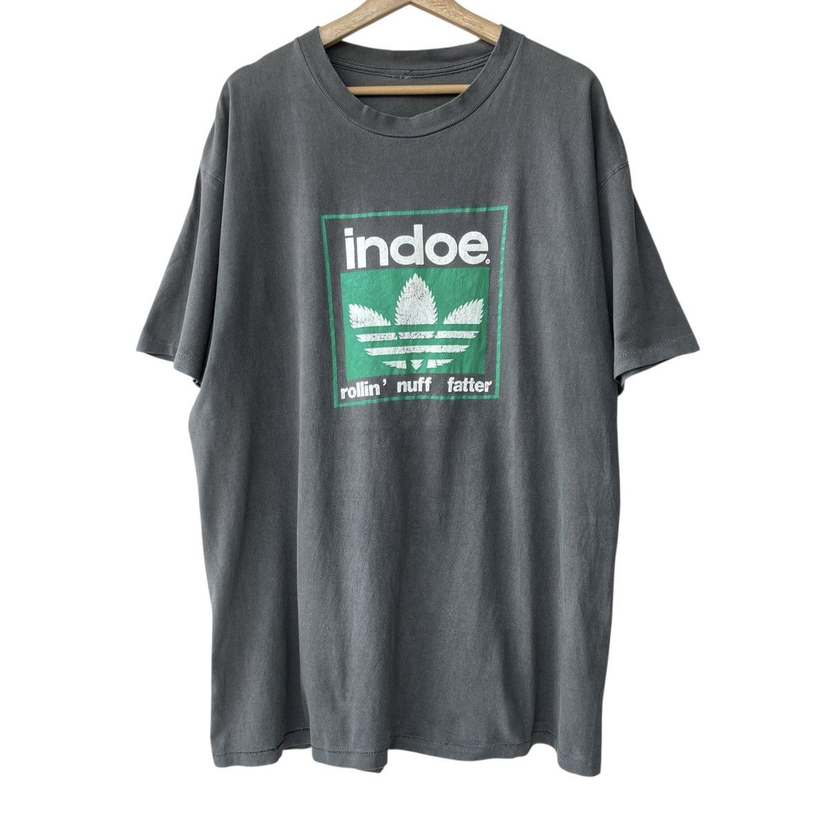 Vintage Indoe Rollin’ Nuff Fatter Vintage 90s Logo Parody Tee Size US XL / EU 56 / 4 - 1 Thumbnail
