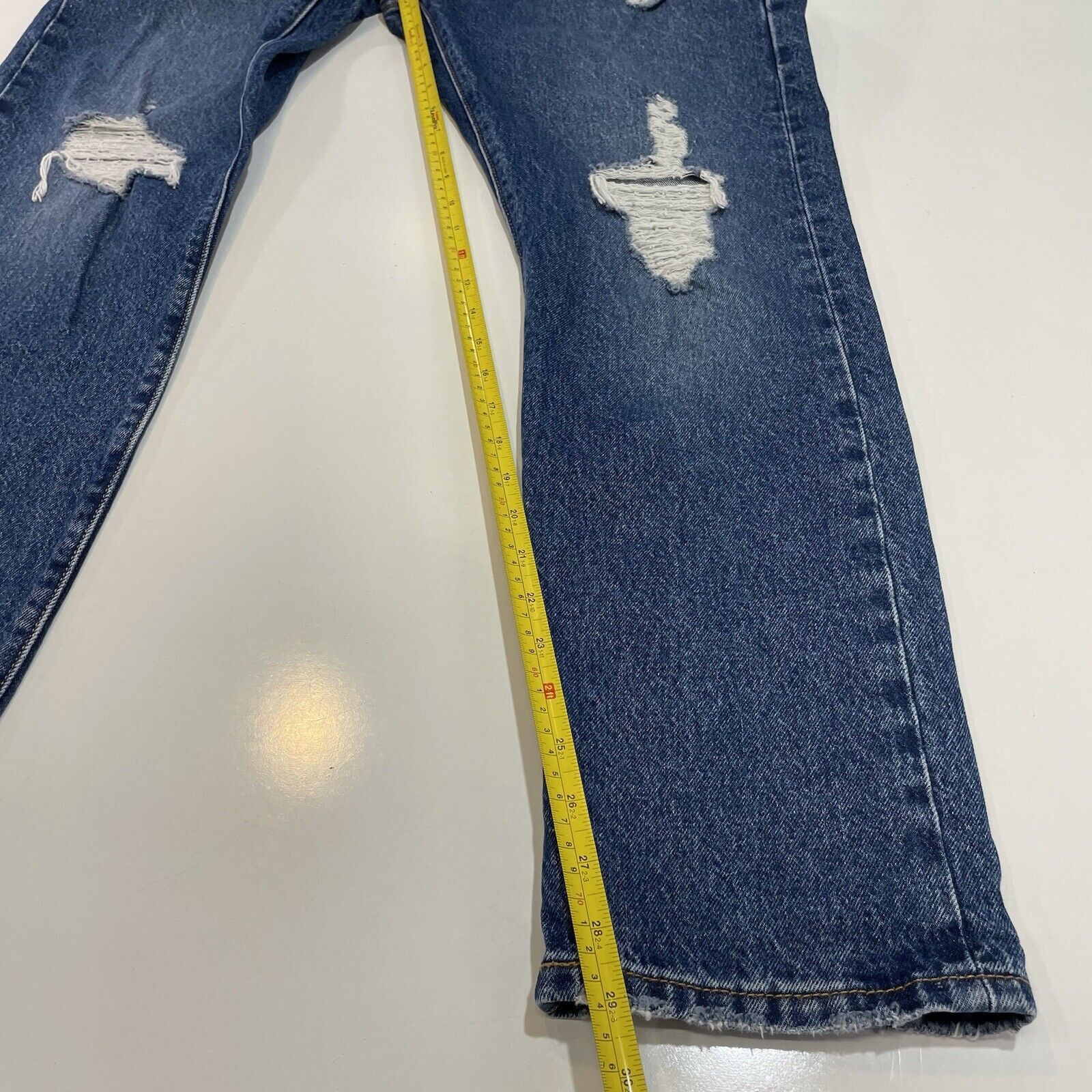 Levi's Levi’s Strauss Men’s 501 Jeans Button Fly Straight Leg Blue Size US 31 - 4 Thumbnail
