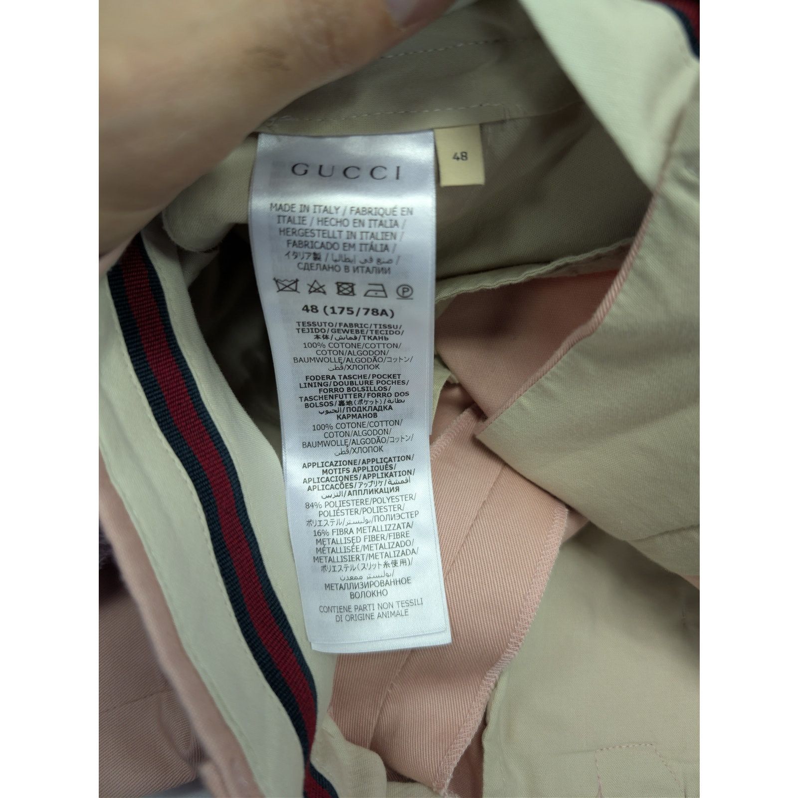 Gucci o1rshd1 Military Cotton Drill Treated Loose Pant in Pink Size US 32 / EU 48 - 15 Thumbnail
