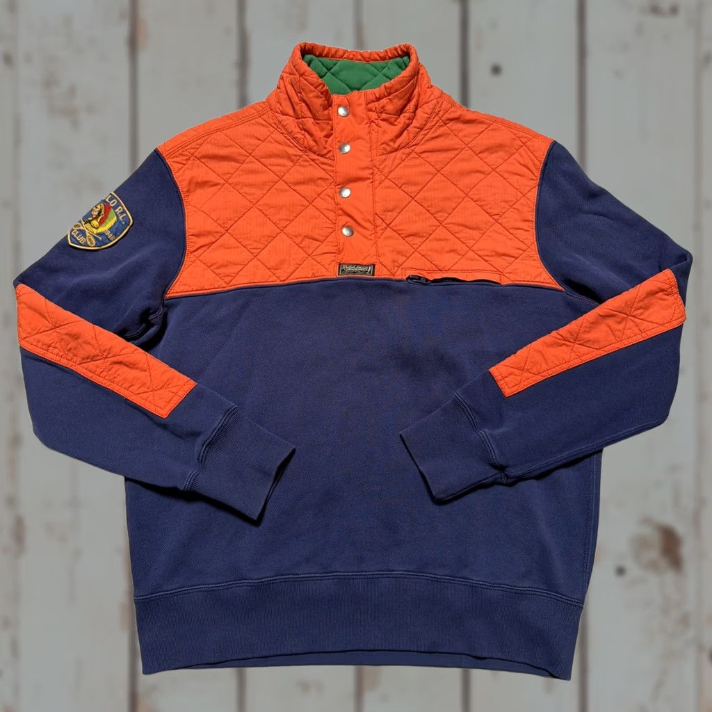 Polo Ralph Lauren VINTAGE Polo Ralph Lauren Sweater L Quilted Pullover Snap Chief Canoe Kayak Club Size US L / EU 52-54 / 3 - 1 Thumbnail