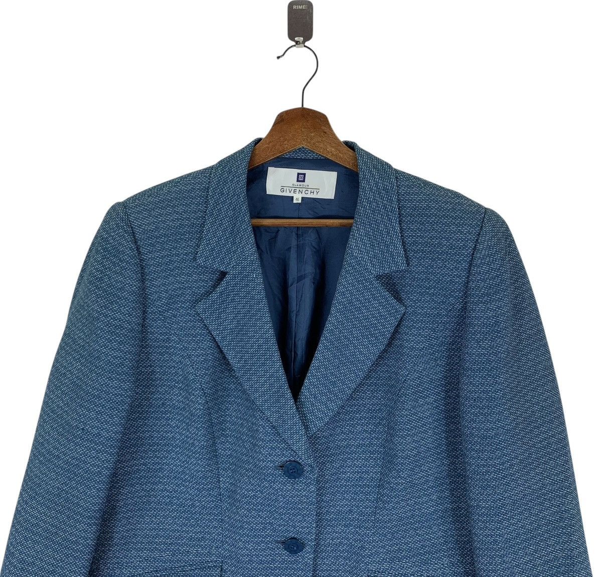 Givenchy Givenchy three-button blazer in a blue tweed material Size US S / EU 44-46 / 1 - 4 Thumbnail