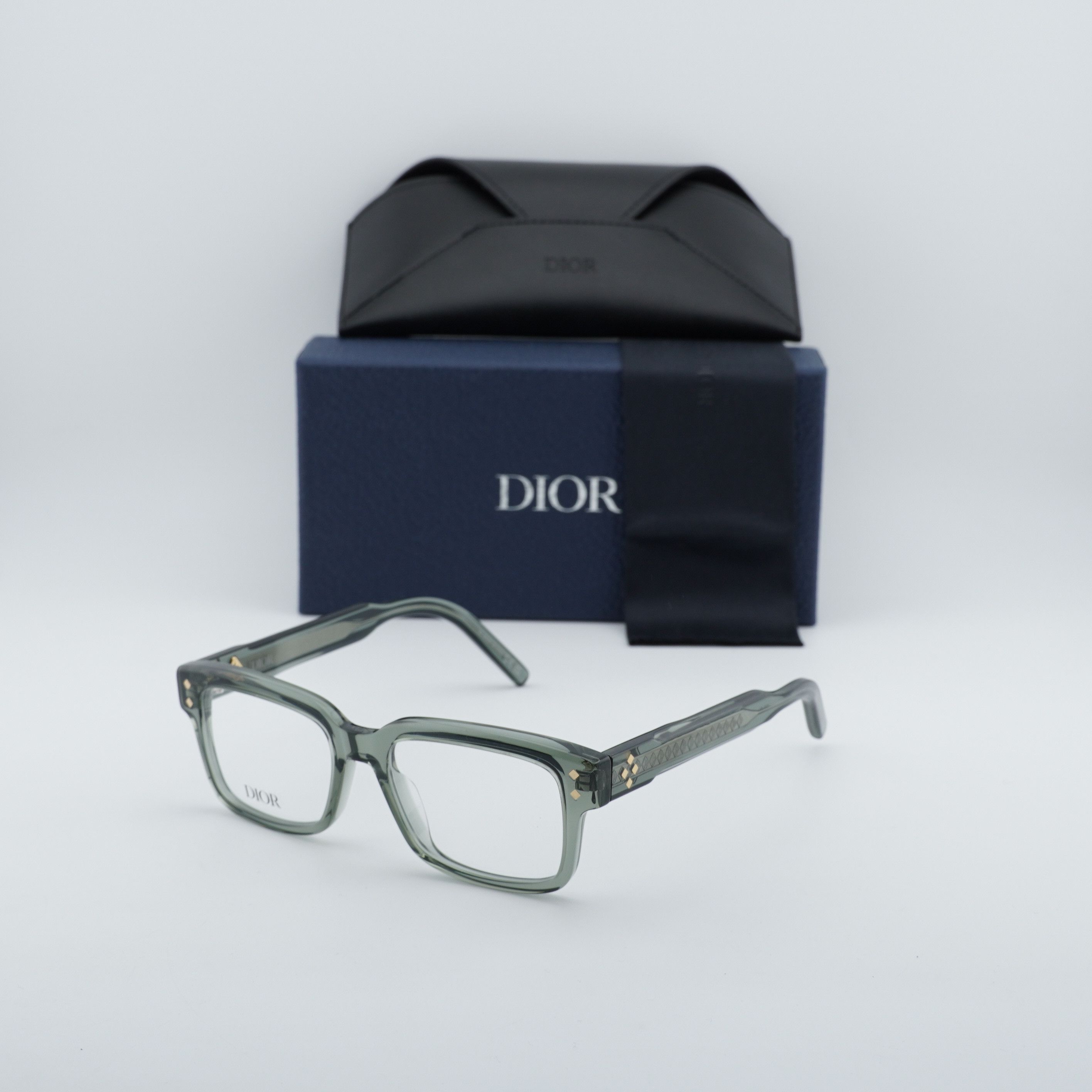 Dior Dior CD DIAMONDO S8I 5500 Men Eyeglasses Green 53mm Size ONE SIZE - 10 Thumbnail