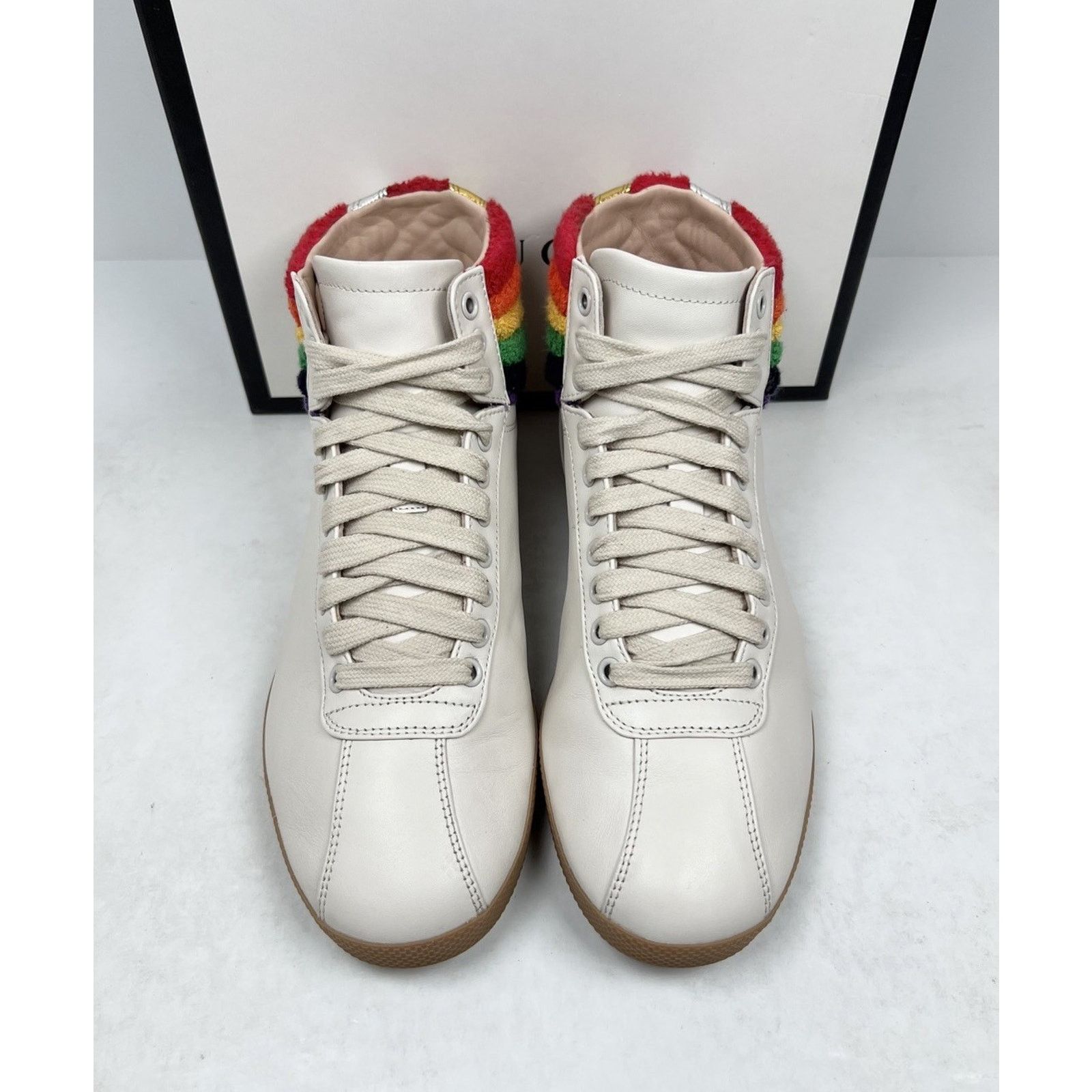 Gucci Size 7G/7.5US - Gucci Rainbow Collar Leather High-Top Size US 7.5 / EU 40-41 - 3 Thumbnail