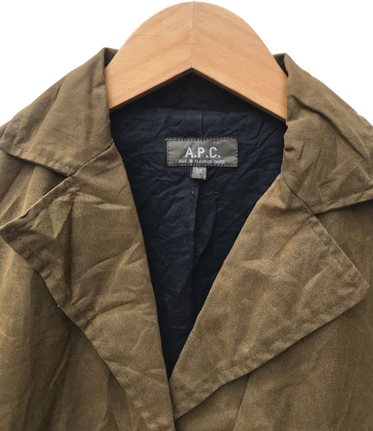 A.P.C. Apc France Wax Blazer Coat Apc Women Wax Jacket Size S / US 4 / IT 40 - 2 Thumbnail
