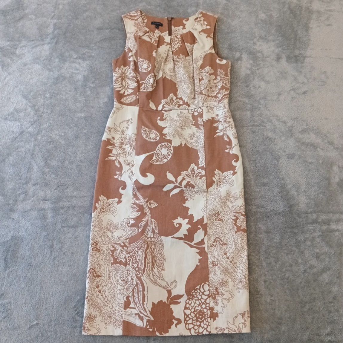 Talbots **Talbots Brown Floral Knee Length Pencil Dress Size 2 Lined** User: **Talbots Brown Floral Knee-Length Pencil Dress Size 2 Lined** Size XS / US 0-2 / IT 36-38 - 2 Thumbnail