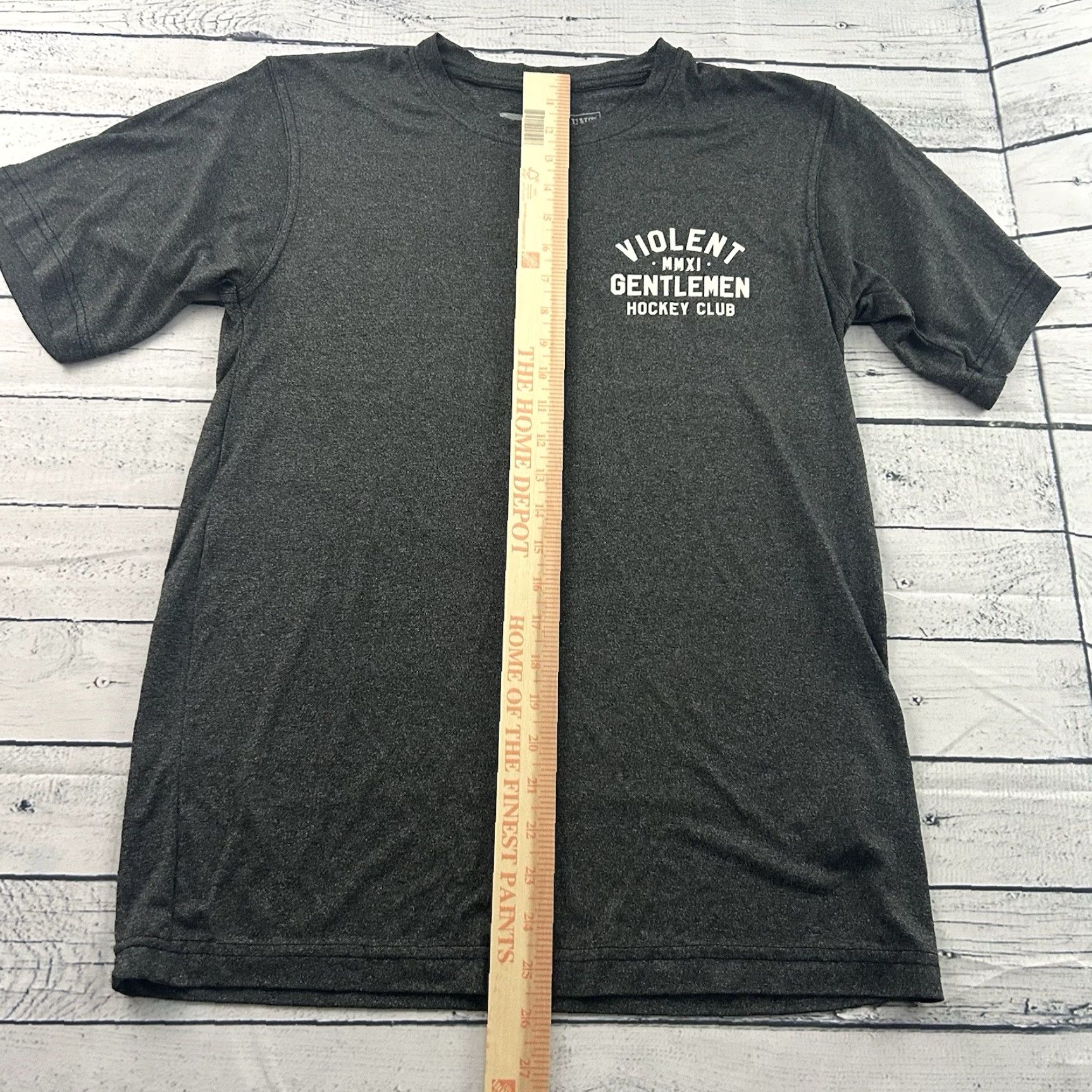 Vintage Violent Gentlemen Hockey Club Short Sleeve Athletic Shirt Mens Small Gray T-Shirt Hockey Activewear Clothing Size US S / EU 44-46 / 1 - 2 Thumbnail