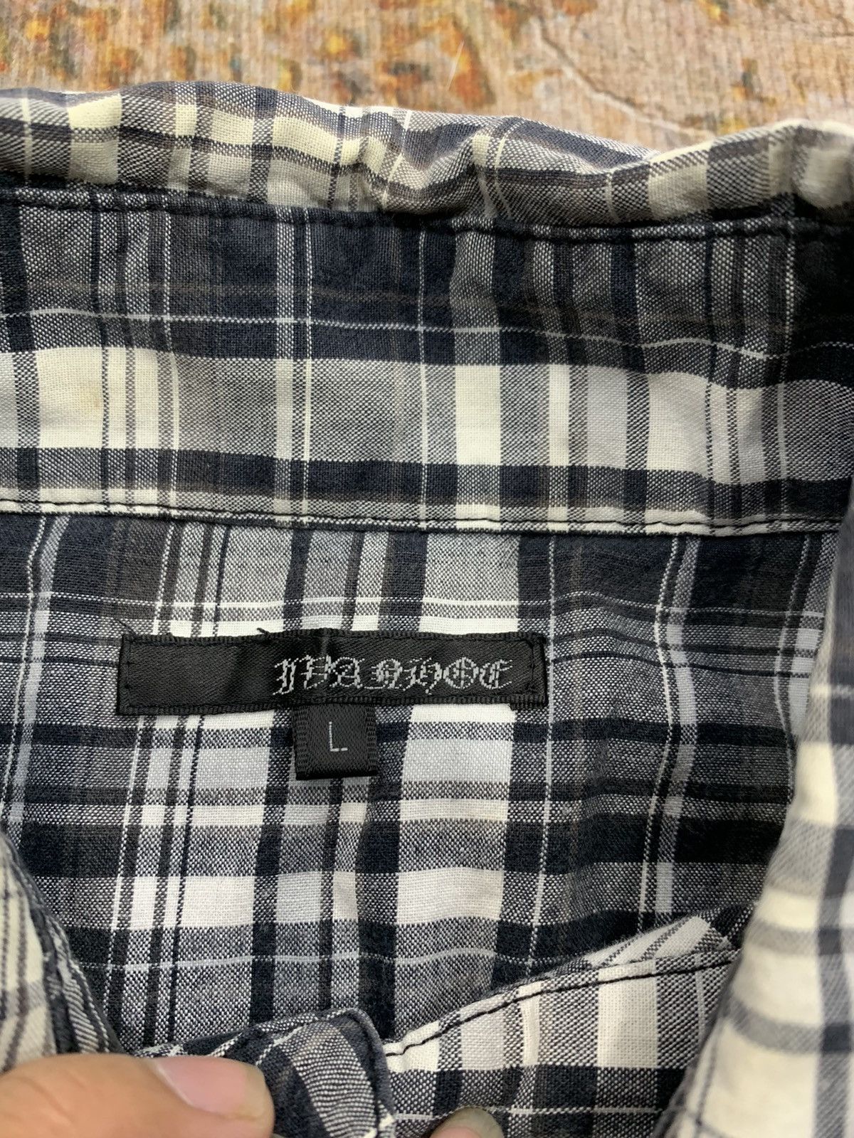 If Six Was Nine × Le Grande Bleu (L.G.B.) JAPANESE CRAZY POEM MANHOC SHIRT CDG JUNYA STYLE Size US M / EU 48-50 / 2 - 3 Thumbnail