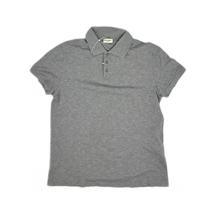 Saint Laurent Paris Saint Laurent Gray Short Sleeve Polo Shirt-2507 Size US M / EU 48-50 / 2 - 8 Thumbnail