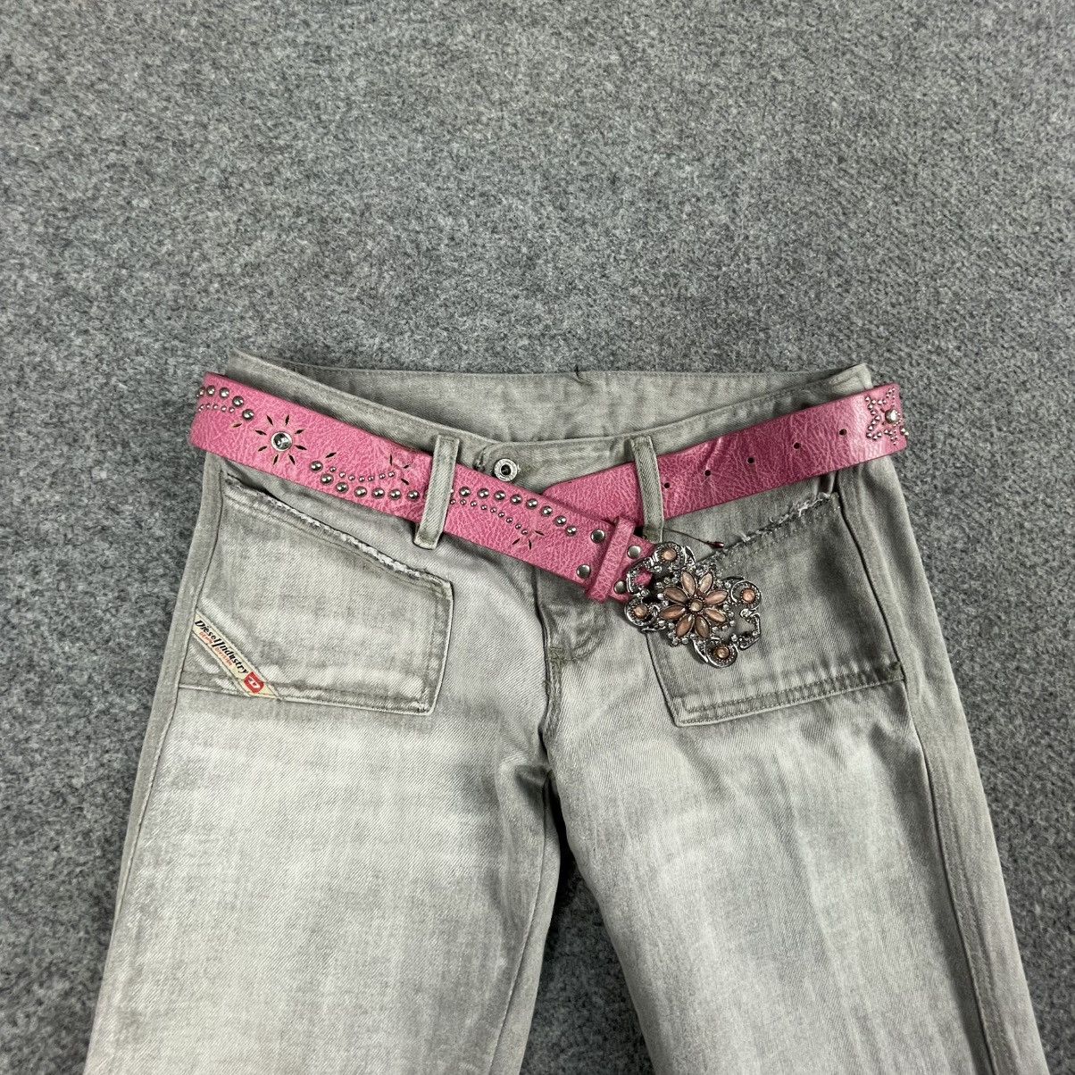 KMRii Y2K Studded Leather Belt Size ONE SIZE - 1 Thumbnail