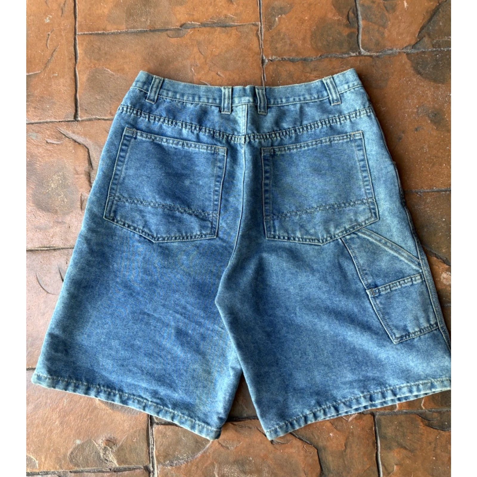AG Jeans VINTAGE Jeans Baggy Jeans Shorts Jorts Carpenter Y2K 34 Mens Blue Womens? Size US 34 / EU 50 - 2 Thumbnail