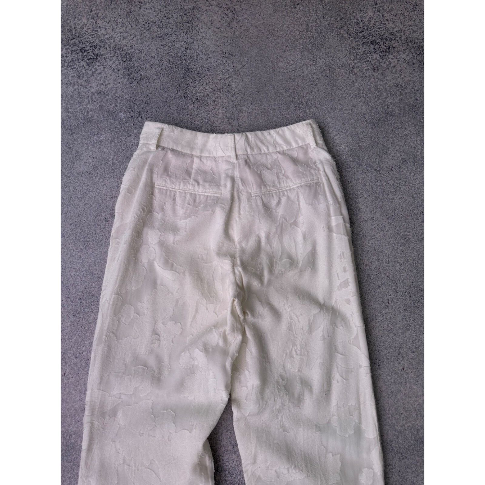 DOROTHEE SCHUMACHER VTG Dorothee Schumacher Floral White Wide Leg Woman Pants Size 26" / US 2 / IT 38 - 12 Thumbnail