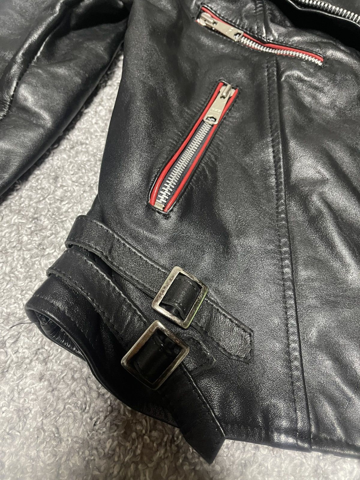 Vintage ECHTES LEDER VINTAGE BIKER LEATHER JACKET SIZE 38 Size XS / US 0-2 / IT 36-38 - 7 Thumbnail