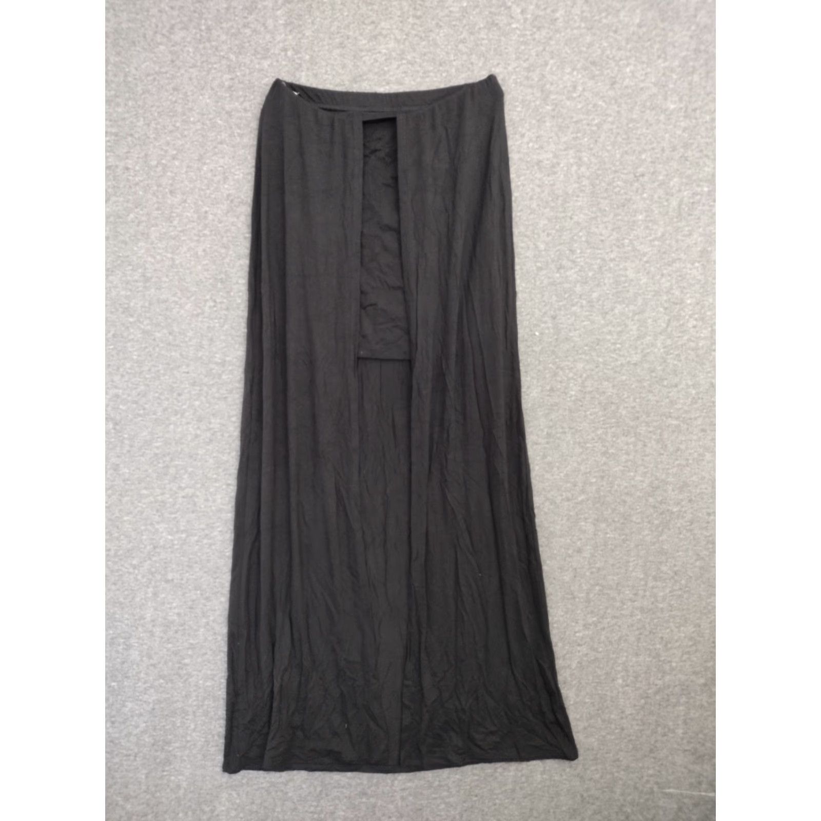 Vintage Código Women's Black Skirt Maxi Wrap Around M Size 32" / US 10 / IT 46 - 2 Thumbnail