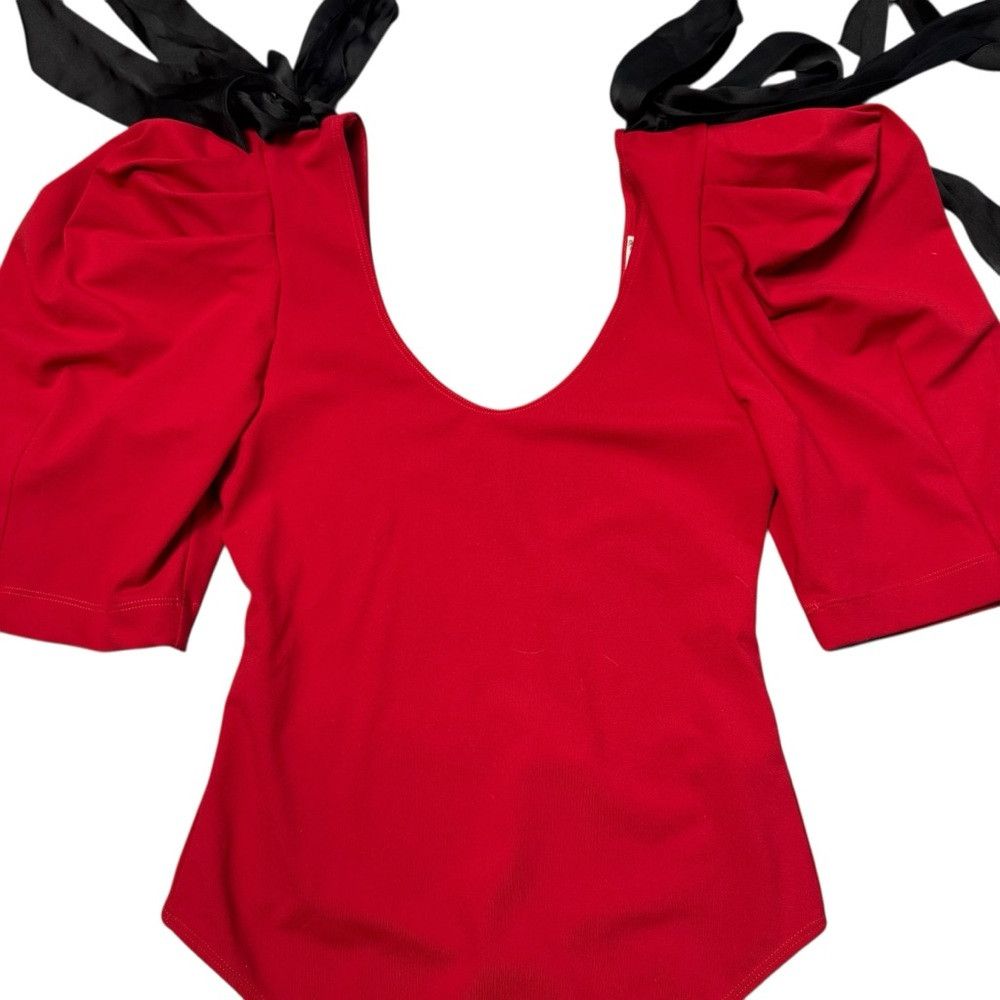 Free People NWT New Free People What A Girl Wants Bodysuit Red Black Ti Size S / US 4 / IT 40 - 5 Thumbnail