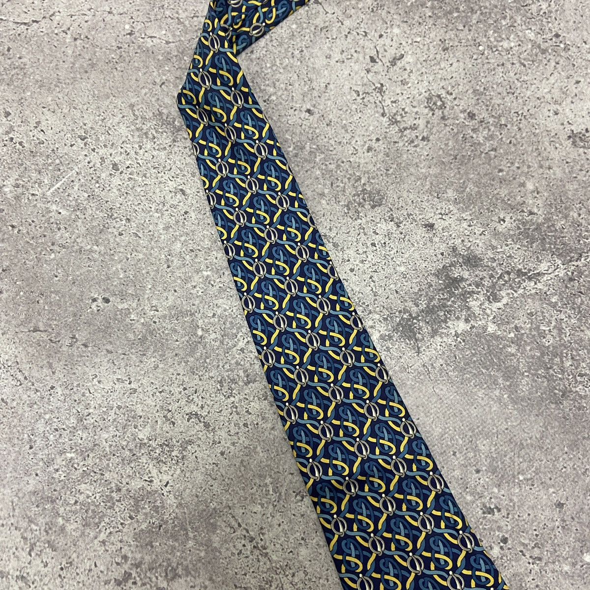 Celine Vintage 90s Celine monogram tie Silk Spain y2k luxury hype Size ONE SIZE - 8 Thumbnail