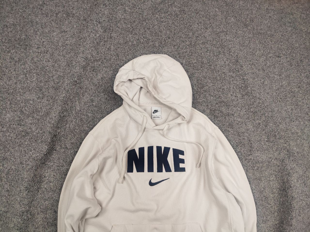 Nike Nike Vintage embroidered big center swoosh logo Beige Hoodie Size US M / EU 48-50 / 2 - 2 Thumbnail
