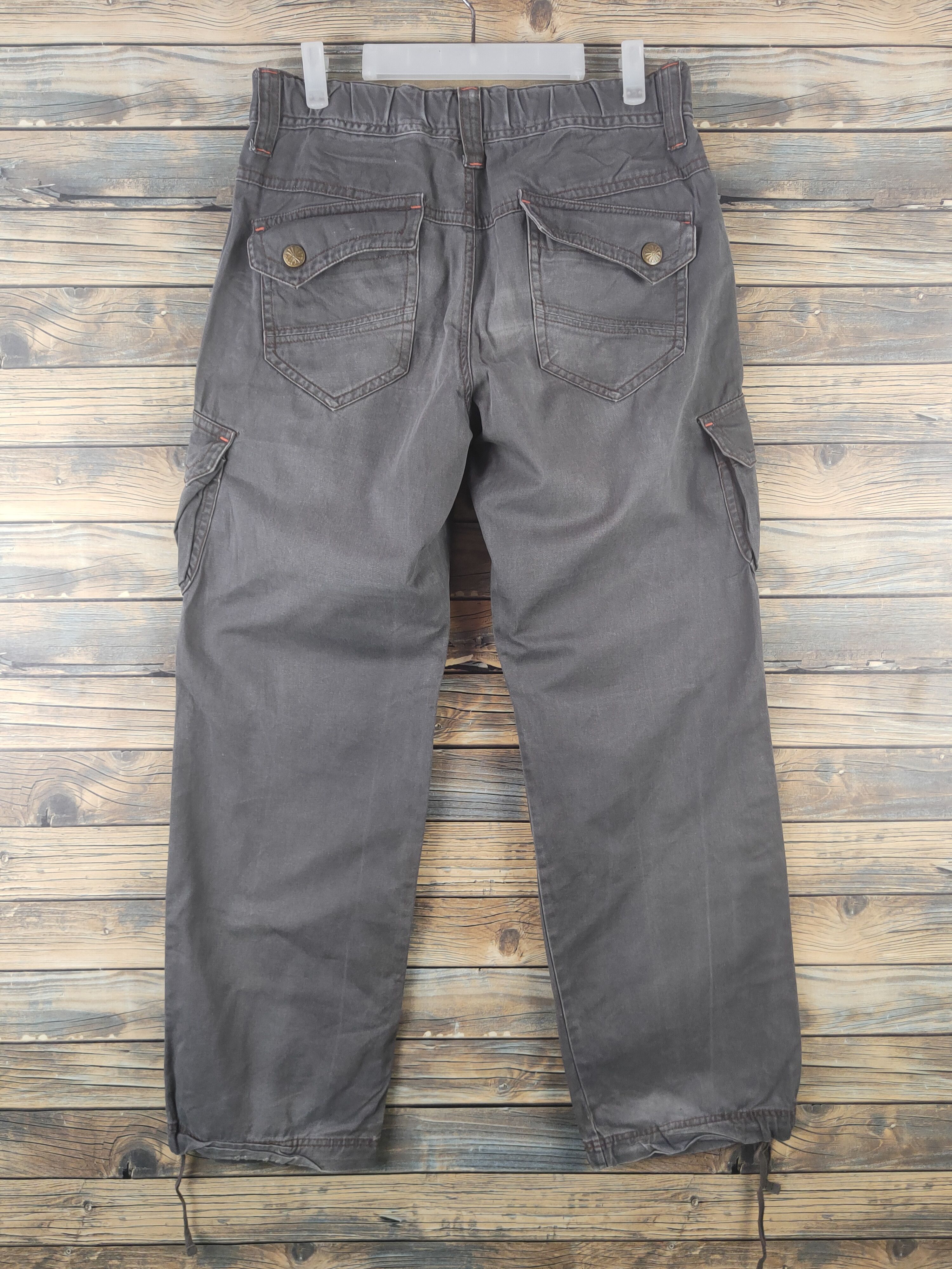 Japanese Brand DL Japanese Brand Dark Gray Multipocket Cargo Pants #1903 Size US 31 - 7 Thumbnail