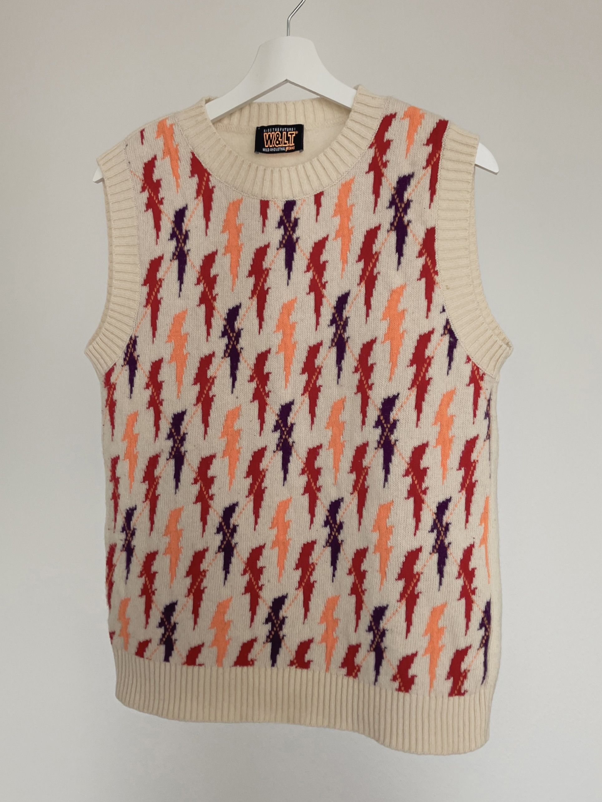 W&LT WalVan Beirendonck W&LT Wool Pullunder Flash Vest Sweater Size US S / EU 44-46 / 1 - 1 Thumbnail