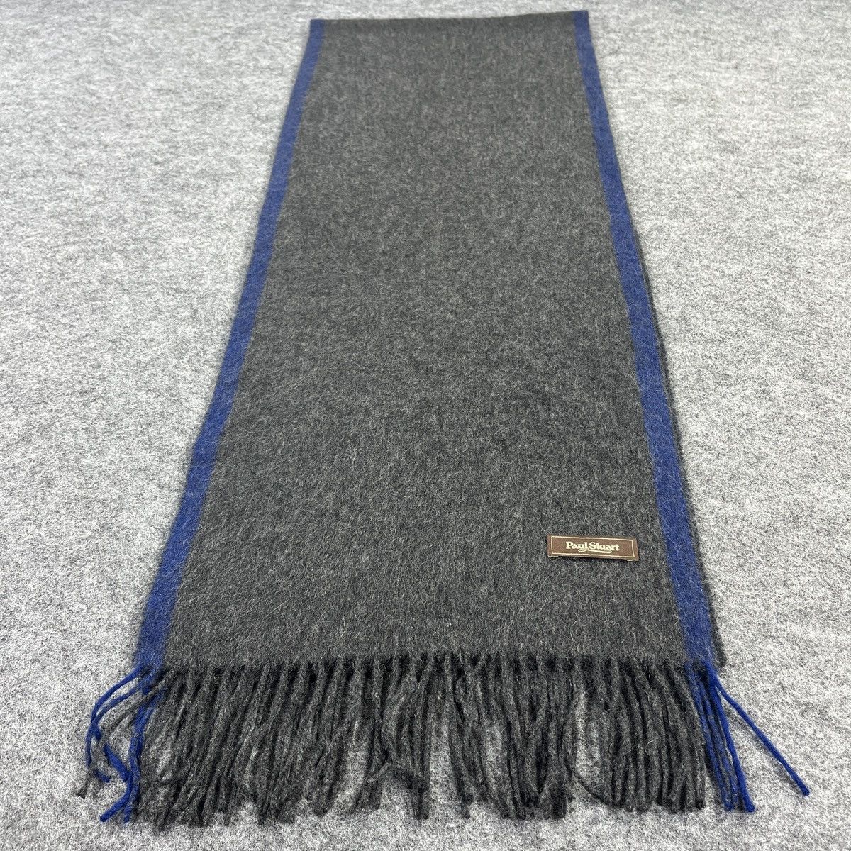 Paul Stuart × Vintage Paul Stuart Cashmere Scarf / Muffler / Neckwear T991 Size ONE SIZE - 1 Thumbnail