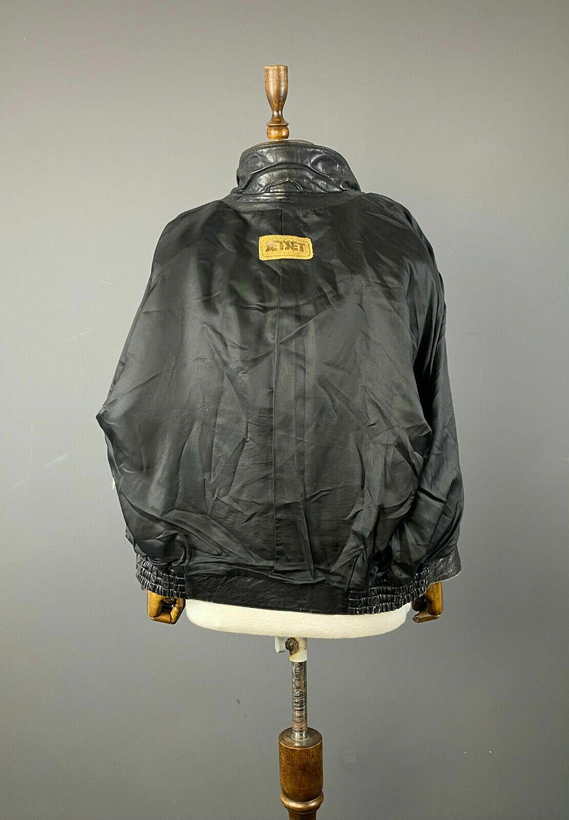 JET SET Ladies Jet Set Black Genuin Leather Jacket Size 36 Size M / US 6-8 / IT 42-44 - 9 Thumbnail