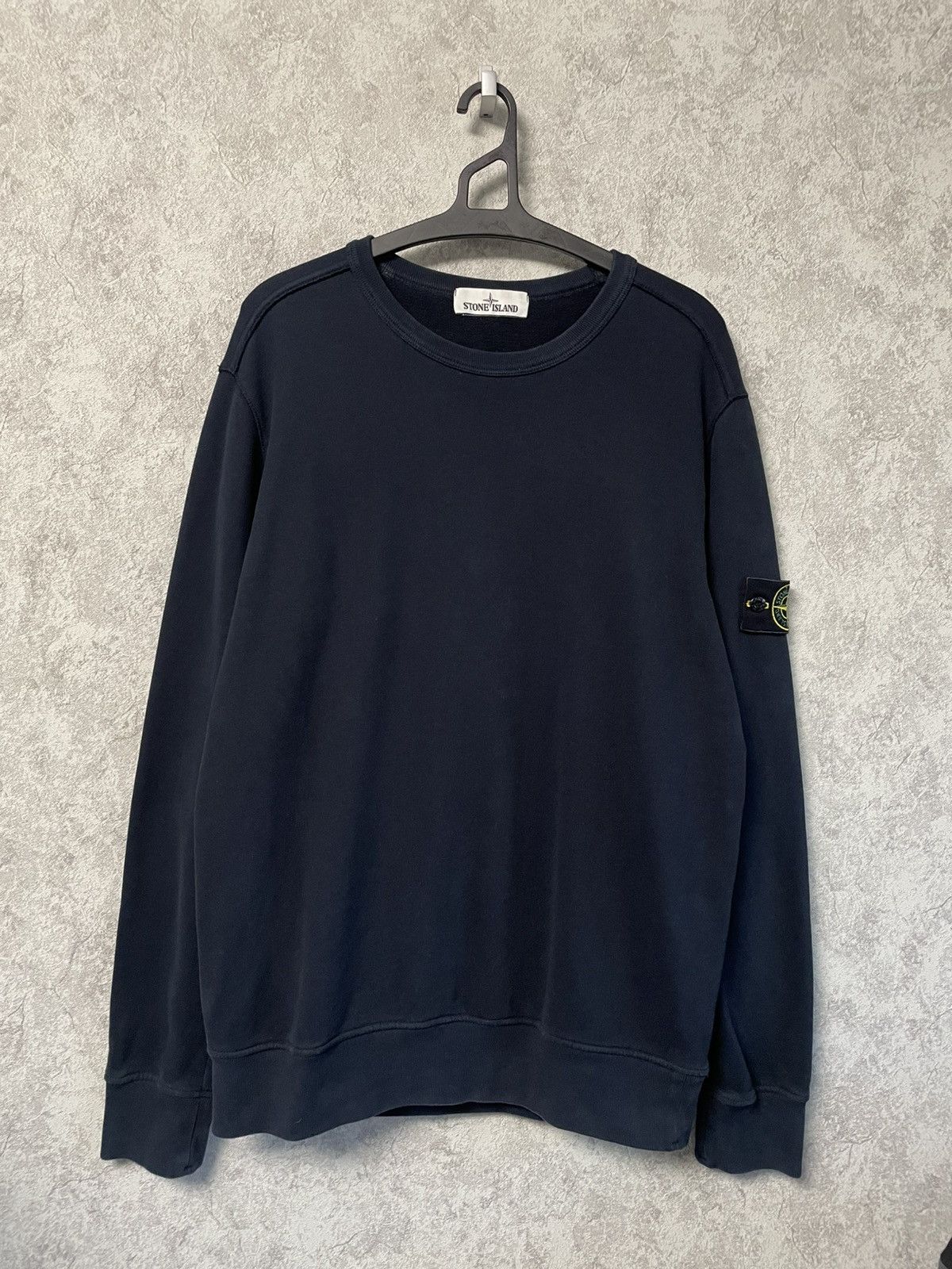 Stone Island Stone Island Navy Blue Sweatshirt Crewneck Size US L / EU 52-54 / 3 - 1 Thumbnail