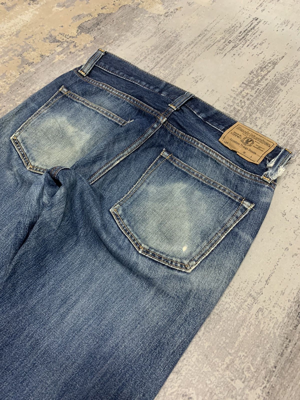Japanese Brand Archive Japanese Back Number Distressed WWII Style 31 Size US 31 - 15 Thumbnail