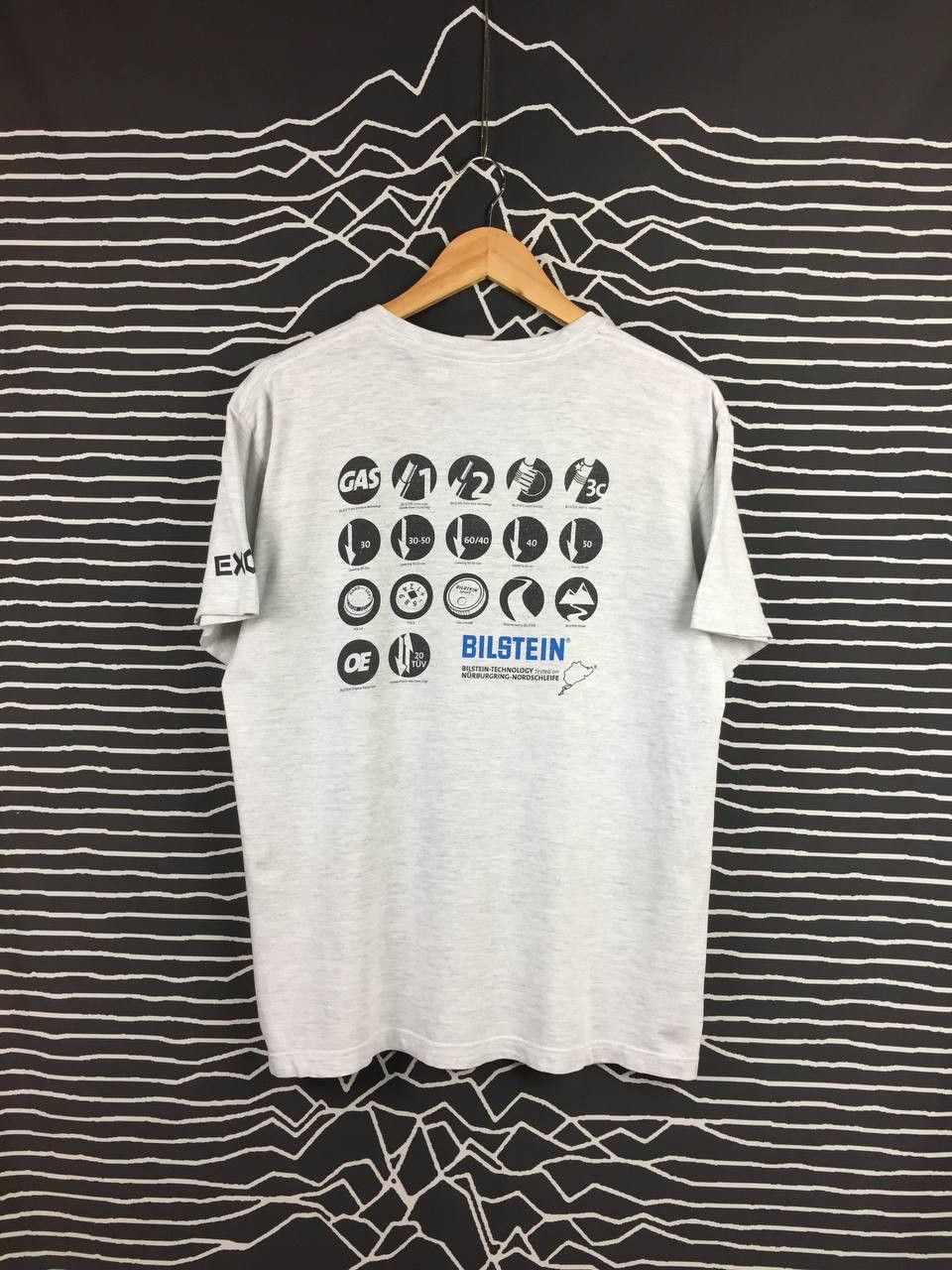 image of Racing x Vintage VTG Bilstein Shock Absorbers Bilstein-Technology Promo Tee in Grey (Size Large)