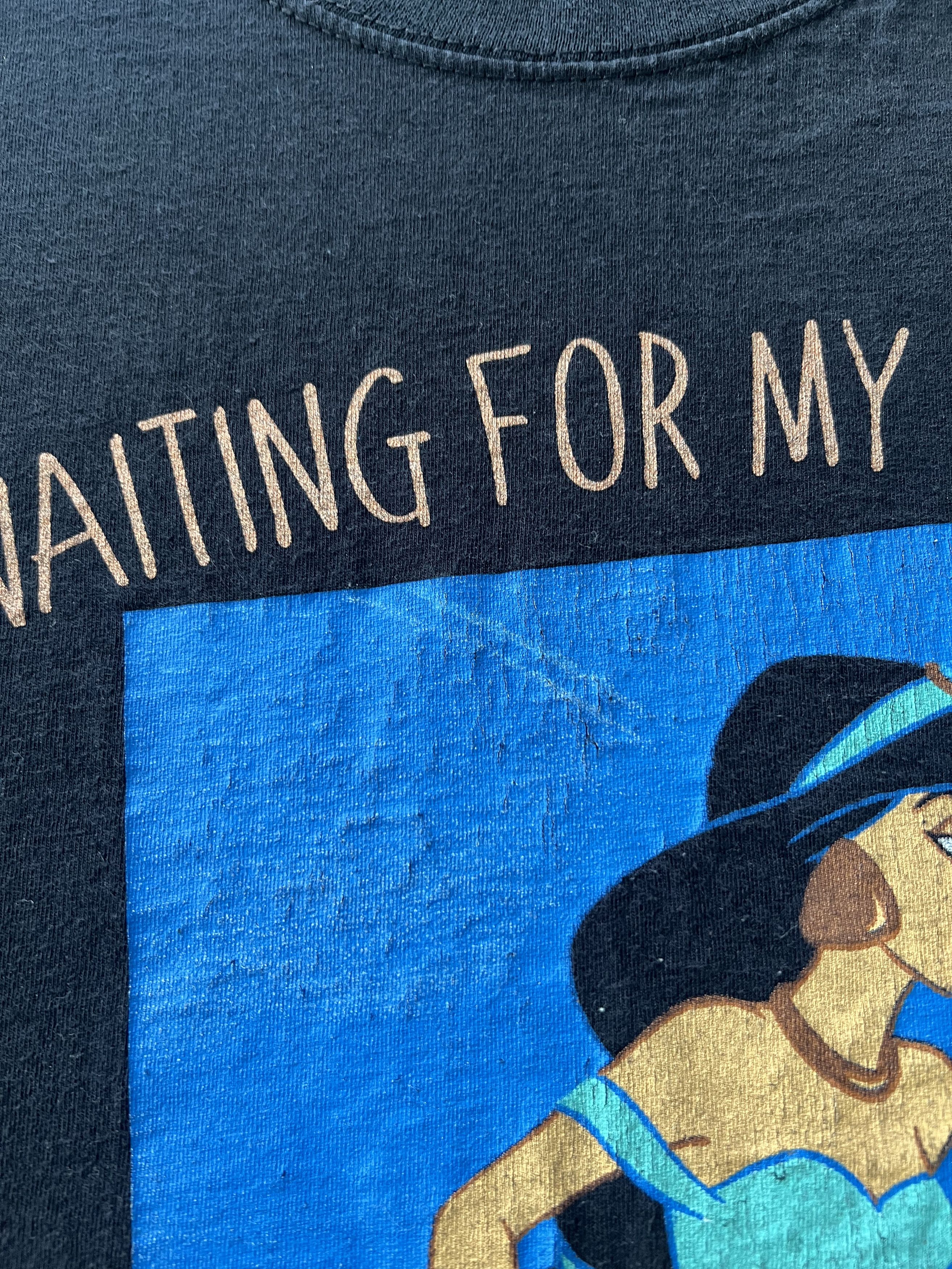 Disney Vintage 2000s Princess Jasmine Aladdin Cartoon Black Tee Size US M / EU 48-50 / 2 - 4 Thumbnail