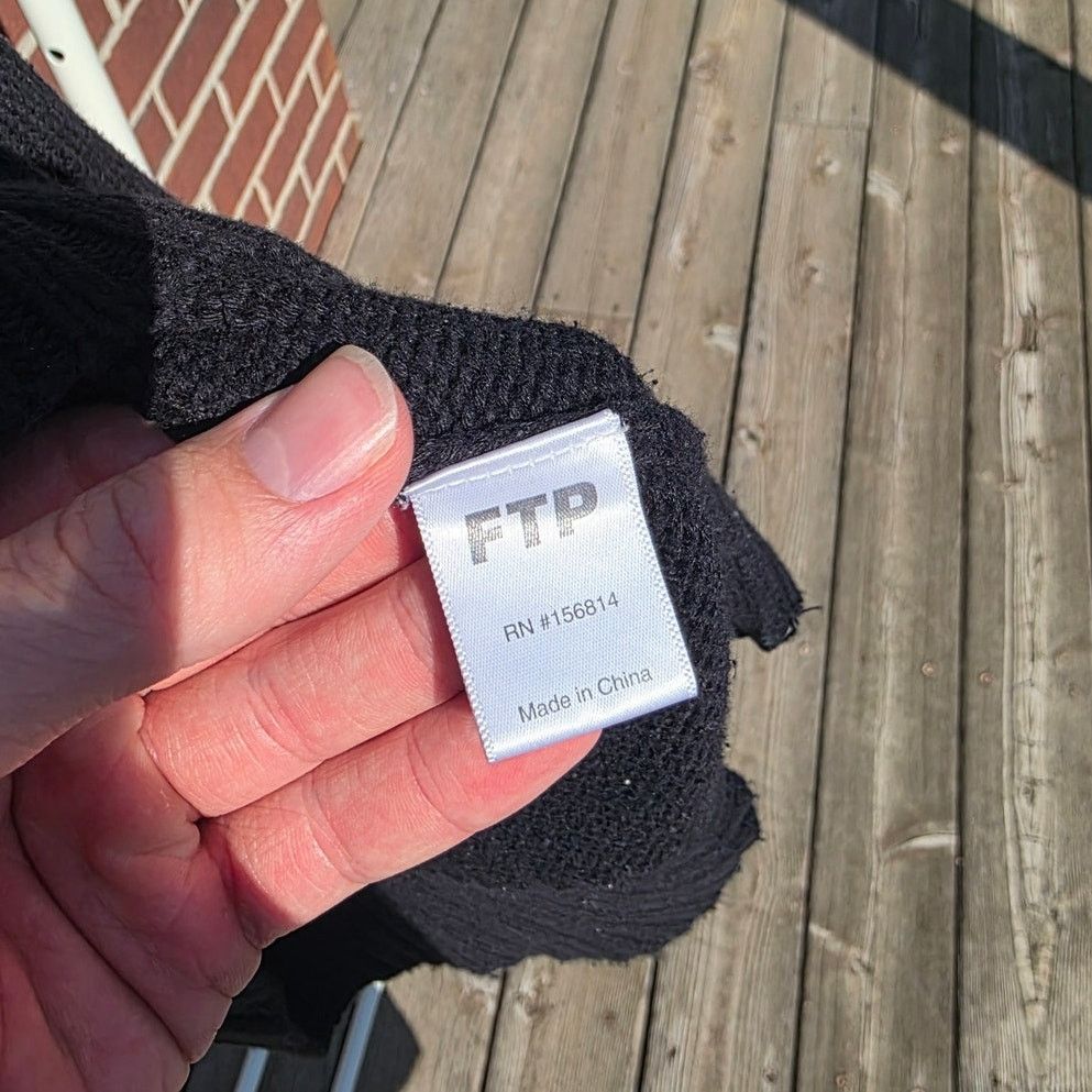 Fuck The Population FTP Spell Out Knit Sweater "Black" Size US L / EU 52-54 / 3 - 4 Thumbnail