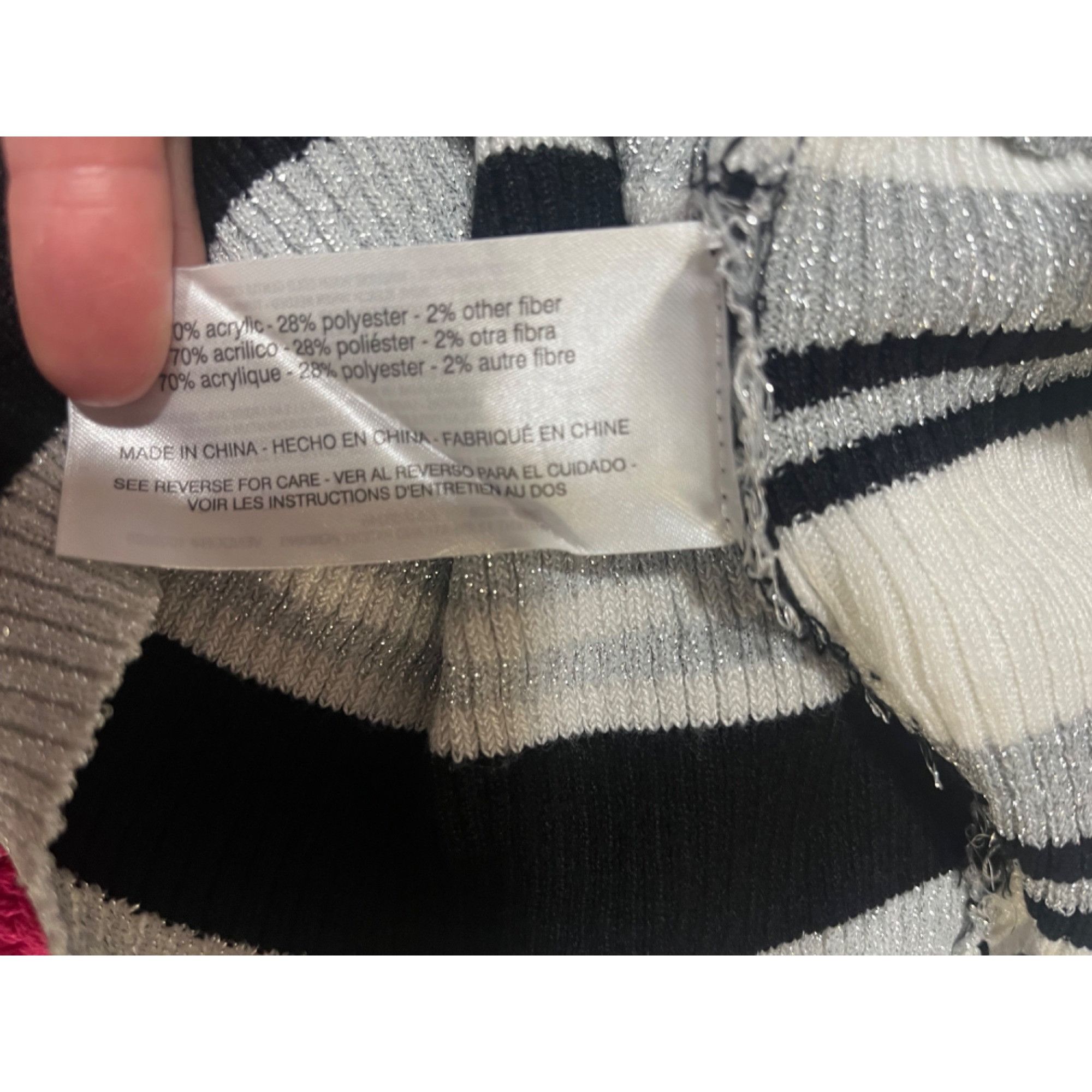 Other Circus NY Women's Colorblock Stripe Rib knit Pullover Sweate Size M / US 6-8 / IT 42-44 - 7 Thumbnail