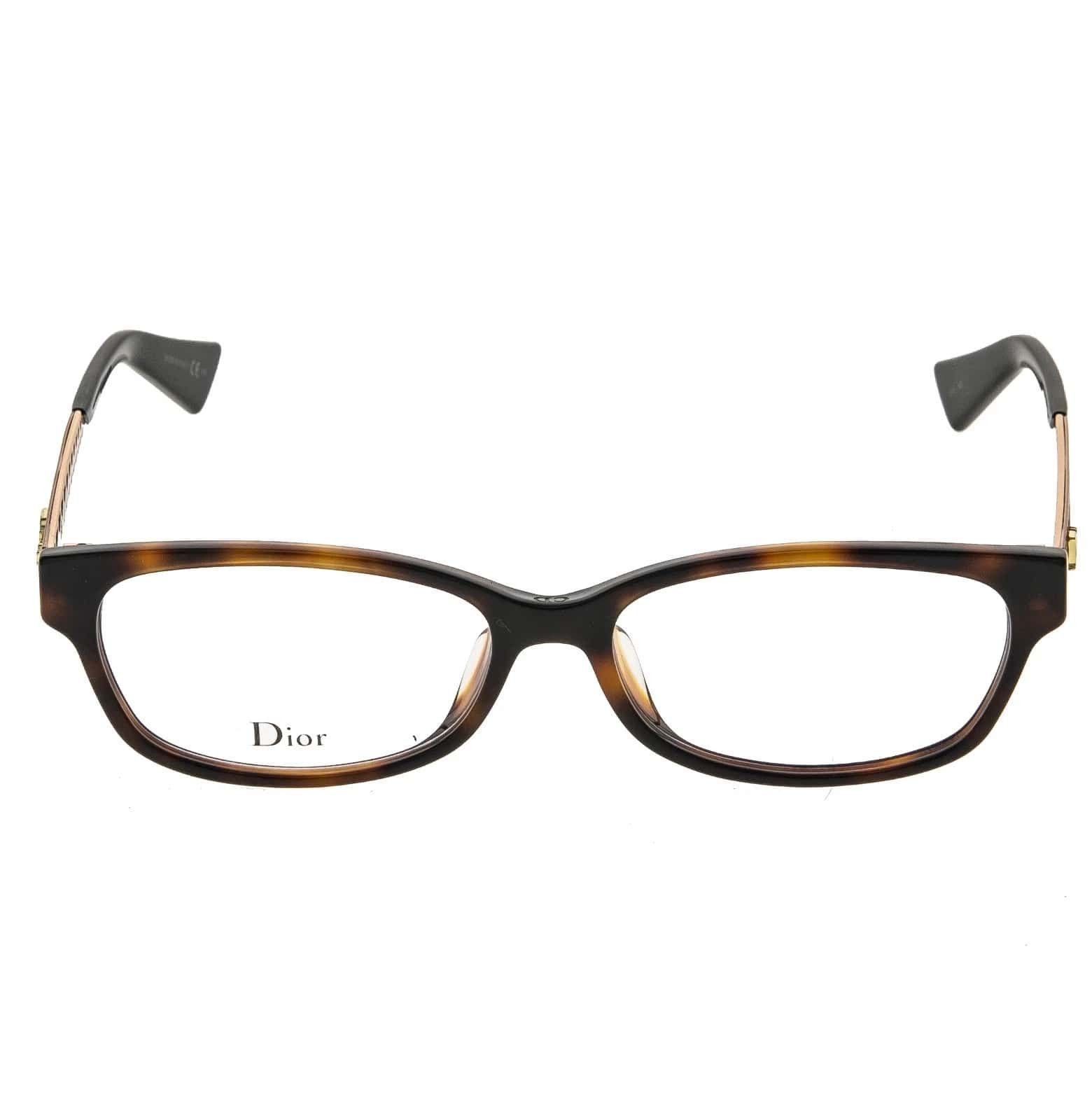 Christian Dior Monsieur CHRISTIAN DIOR DIORAMA O2F Gold Brown CANNAGE Eyeglasses Size ONE SIZE - 6 Thumbnail