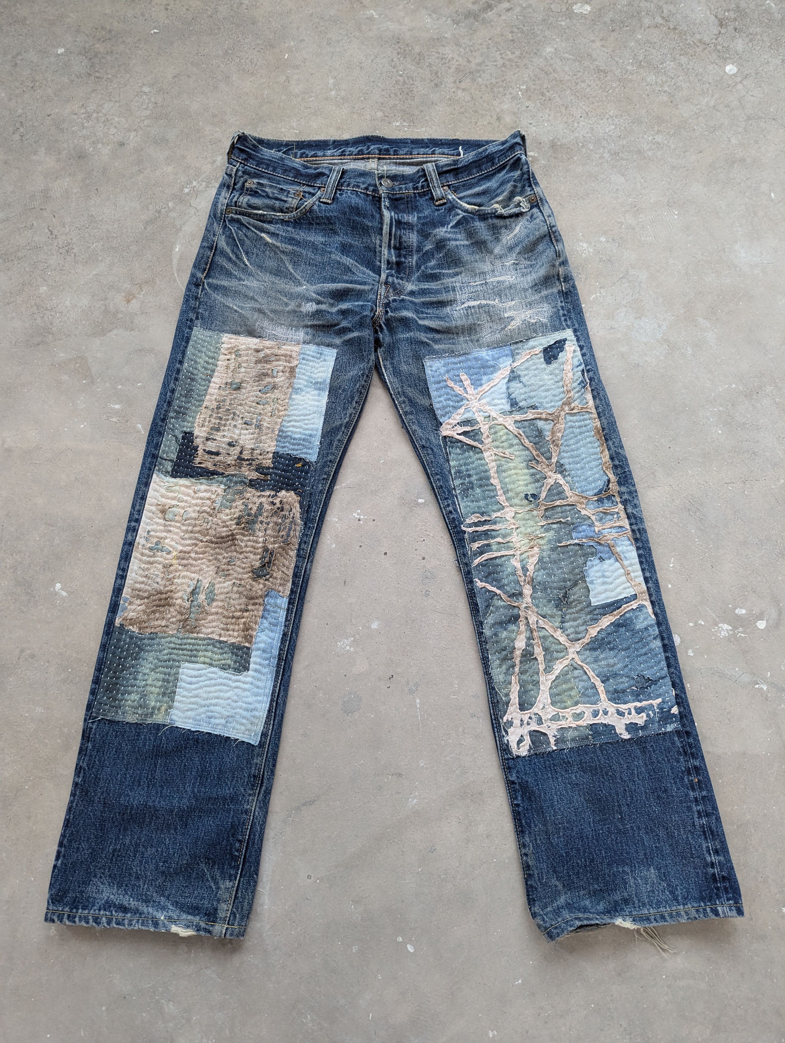 Japanese Brand × Sugar Cane OPEN ORDER 🔥 Vintage Sugar Cane Selvedge Distressed Denim Size US 32 / EU 48 - 1 Thumbnail