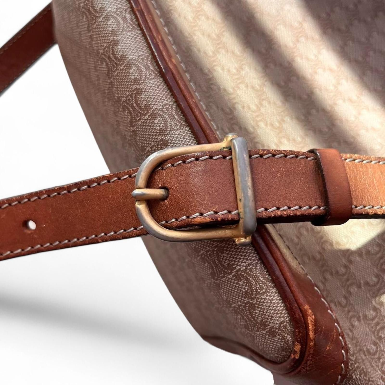 Celine Celine - Vintage Drawstring Shoulder Bag in Brown Monogram Size ONE SIZE - 5 Thumbnail