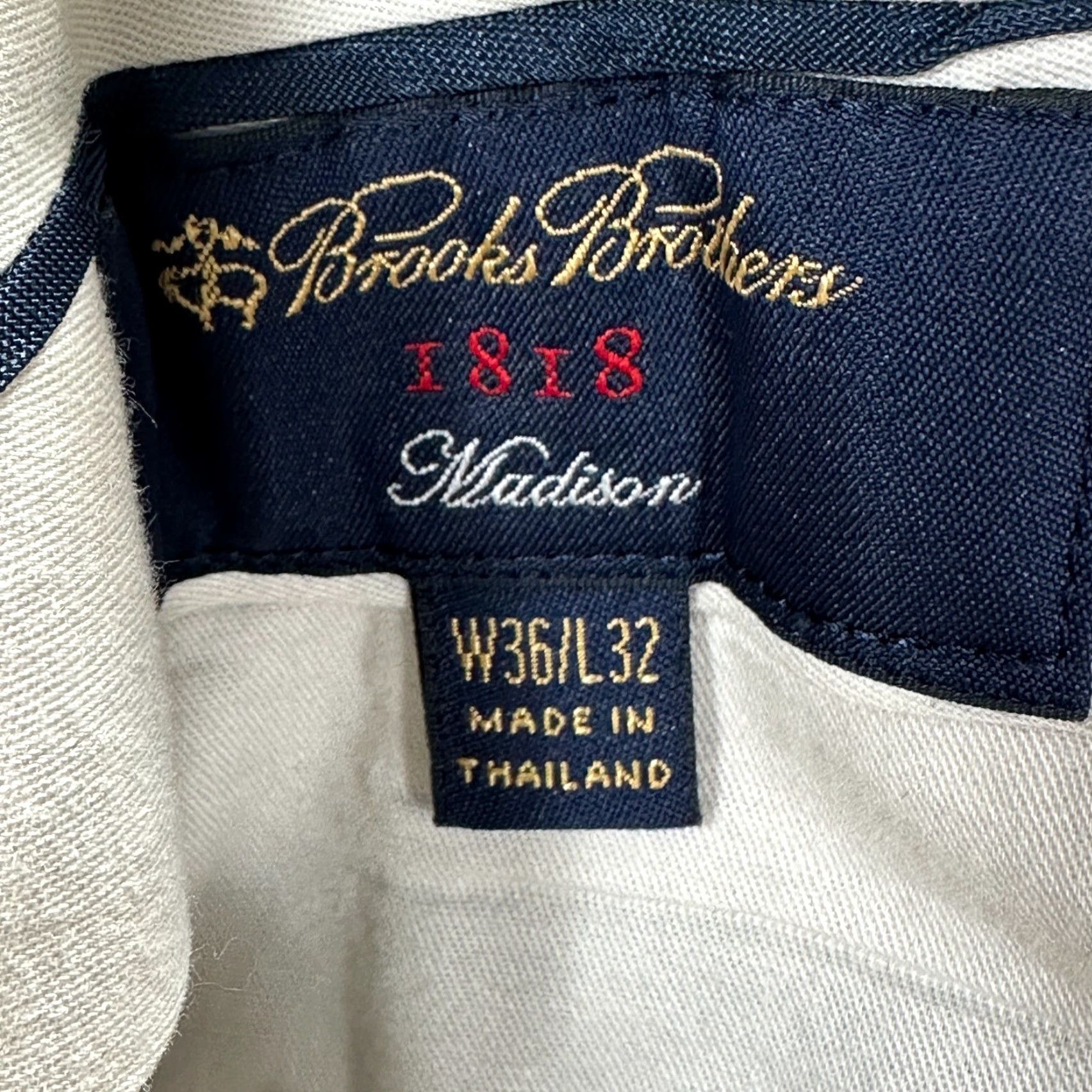 Brooks Brothers Brooks Brothers Madison Dress Pants Men 36 Gray Wool Flat Front Straight Pockets Slim? (remove what?) Size US 36 / EU 52 - 7 Thumbnail
