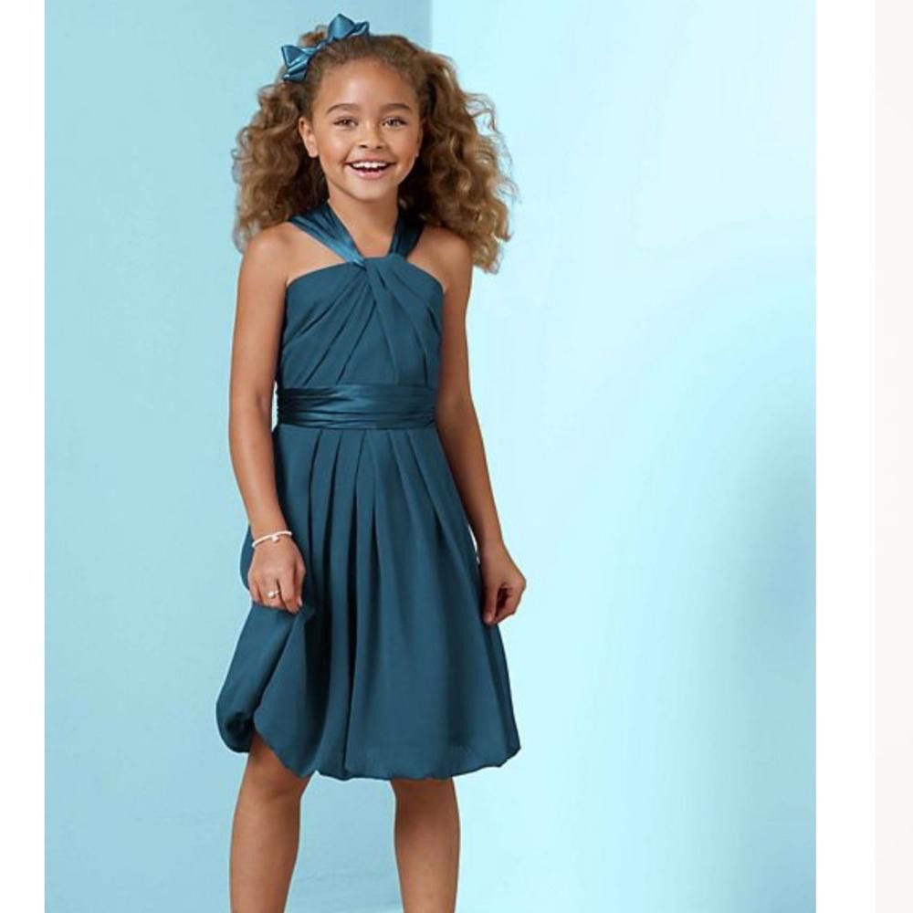 Designer David’s Bridal l Lavender Flower Girl Dress Size 14 (Girls) Size XXS / US 00 / IT 34 - 1 Thumbnail