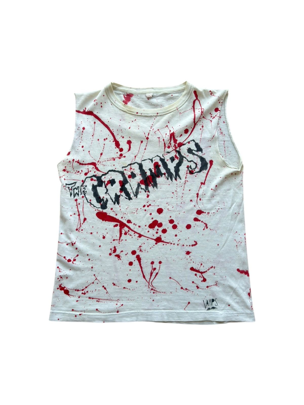 Vintage *RARE* 1980s OG PUNK THE CRAMPS ROCK BLOOD STAINED TEE Size US L / EU 52-54 / 3 - 9 Thumbnail
